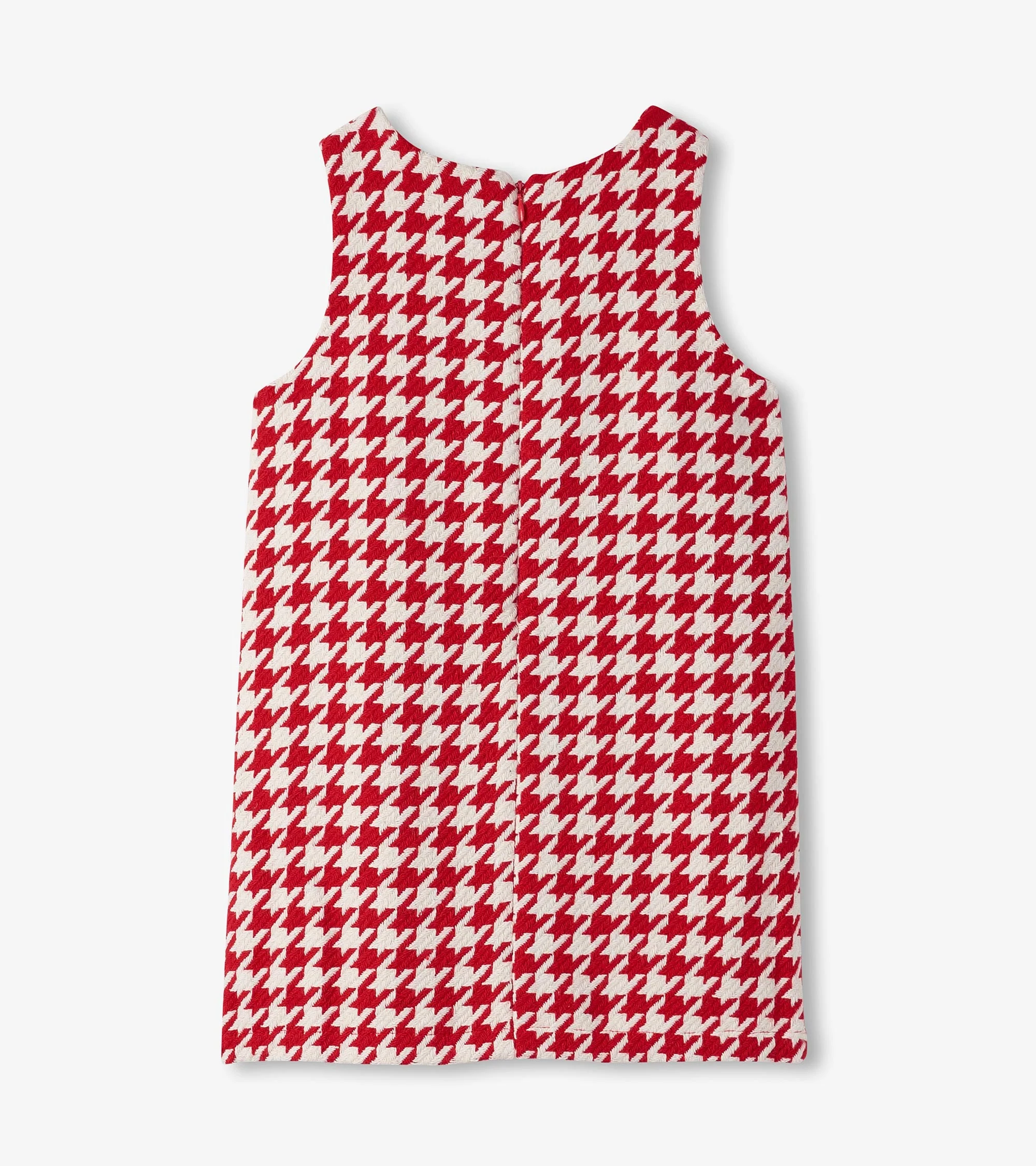 Girls Big Bow Houndstooth Dress - Image 2