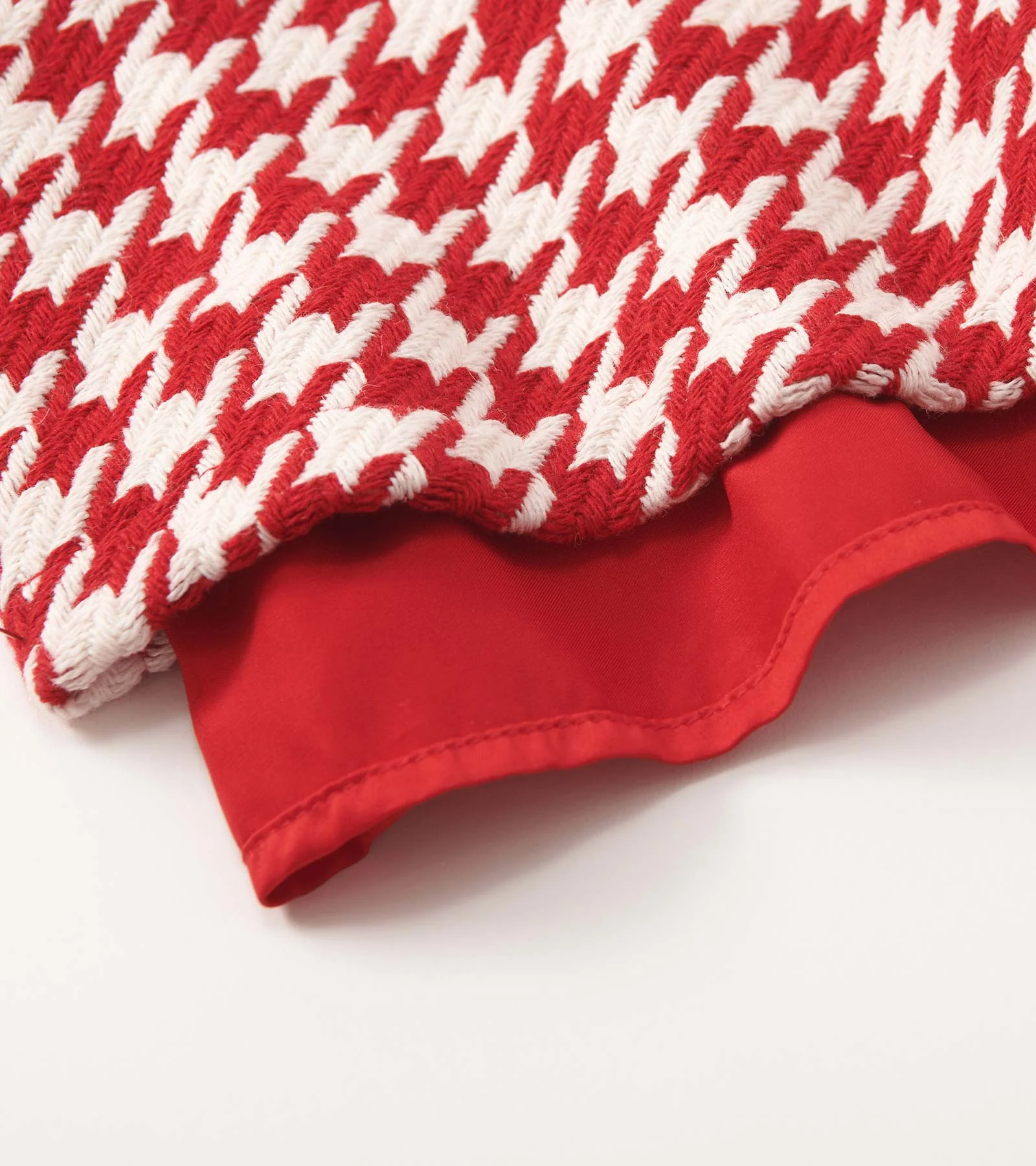 Girls Big Bow Houndstooth Dress - Image 3