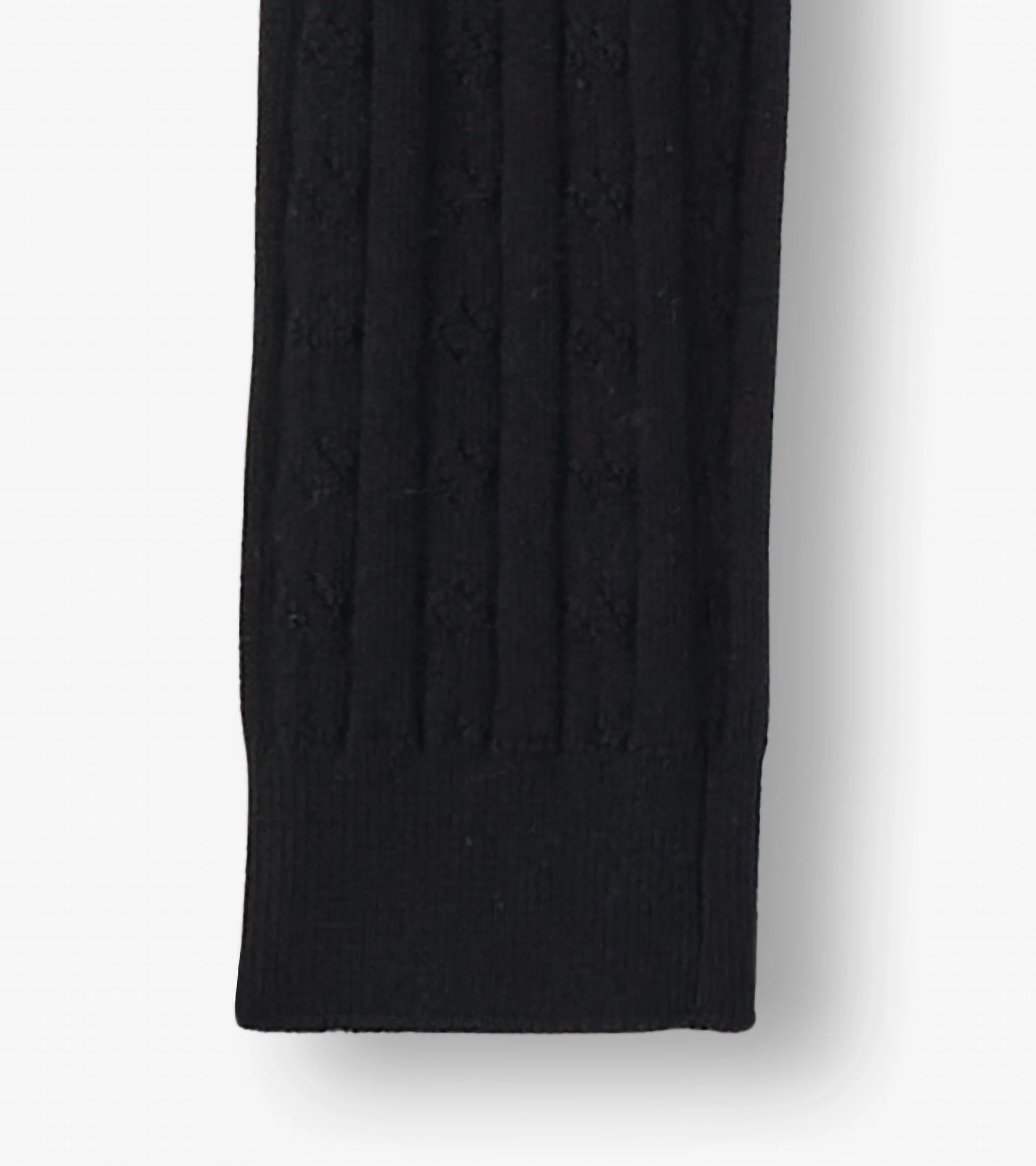 Girls Black Cable Knit Leggings - Image 5