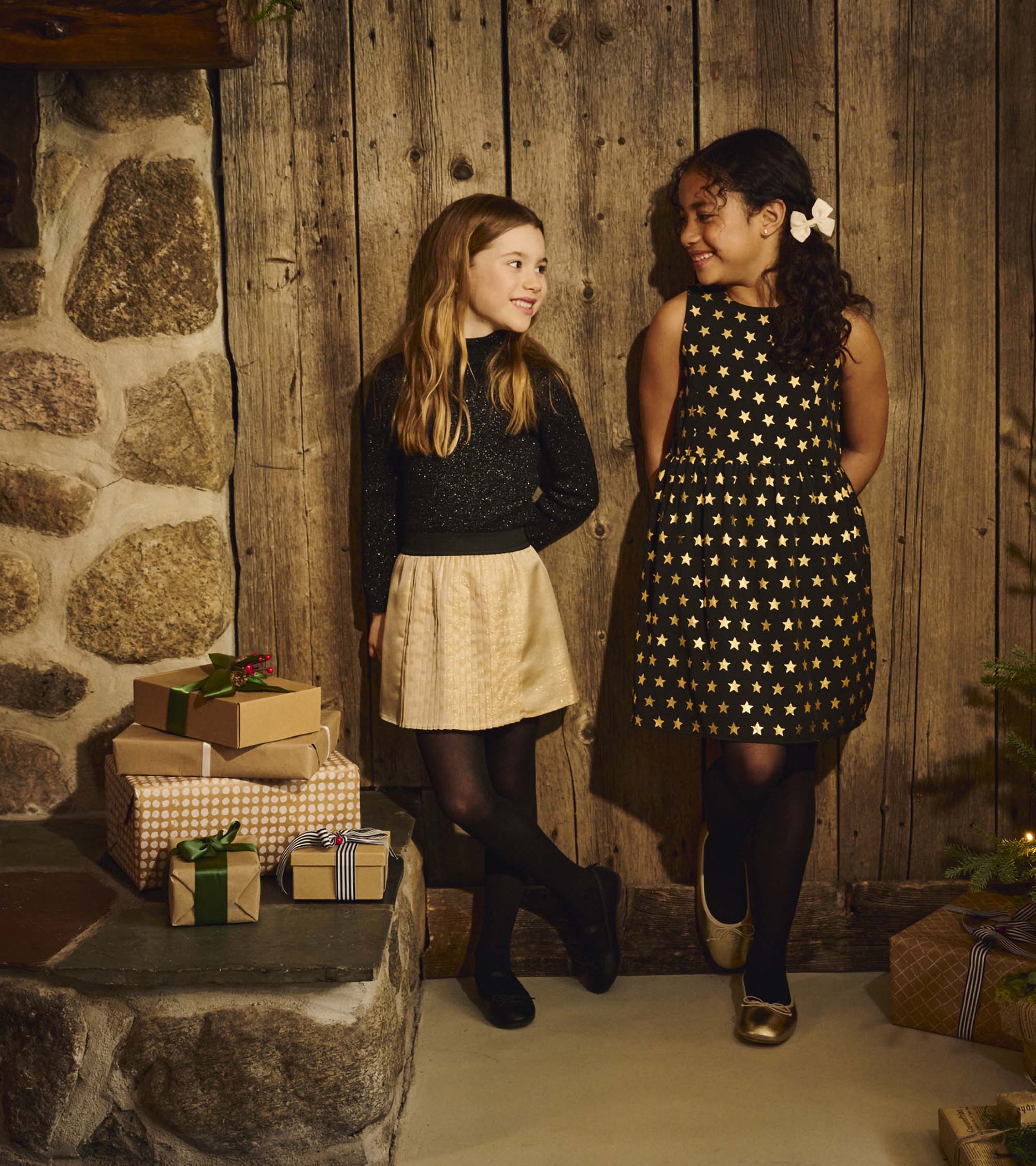 Girls Black Glitter Turtleneck - Image 3