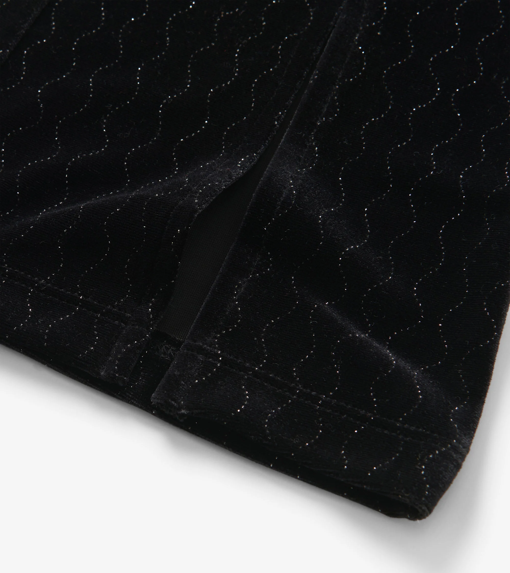Girls Black Sparkle Wave Velour Flared Pants - Image 4