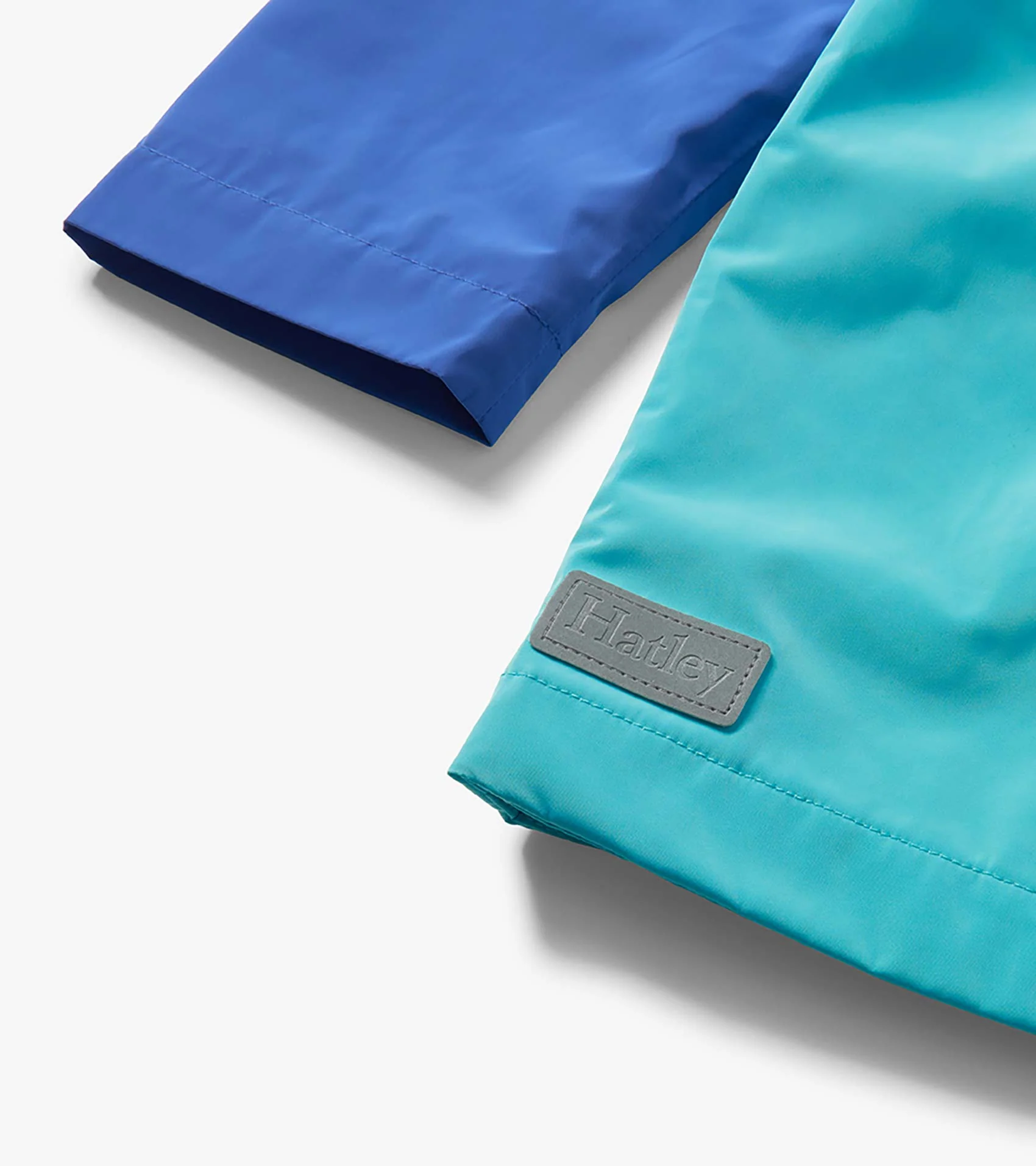 Girls Blue Colourblock Jersey-Lined Rain Jacket - Image 7