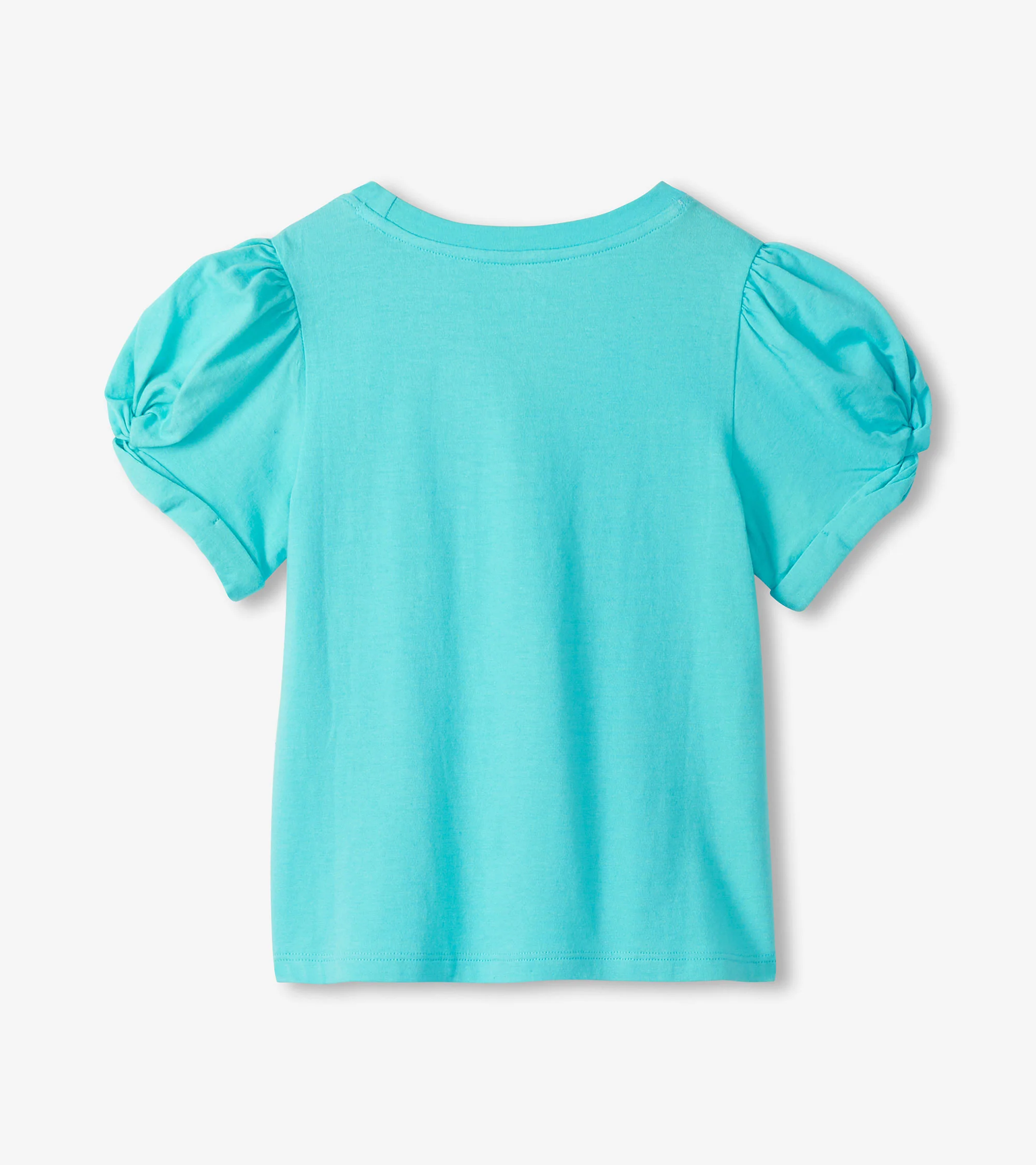 Girls Blue Radiance Twisted Sleeve T-Shirt - Image 2