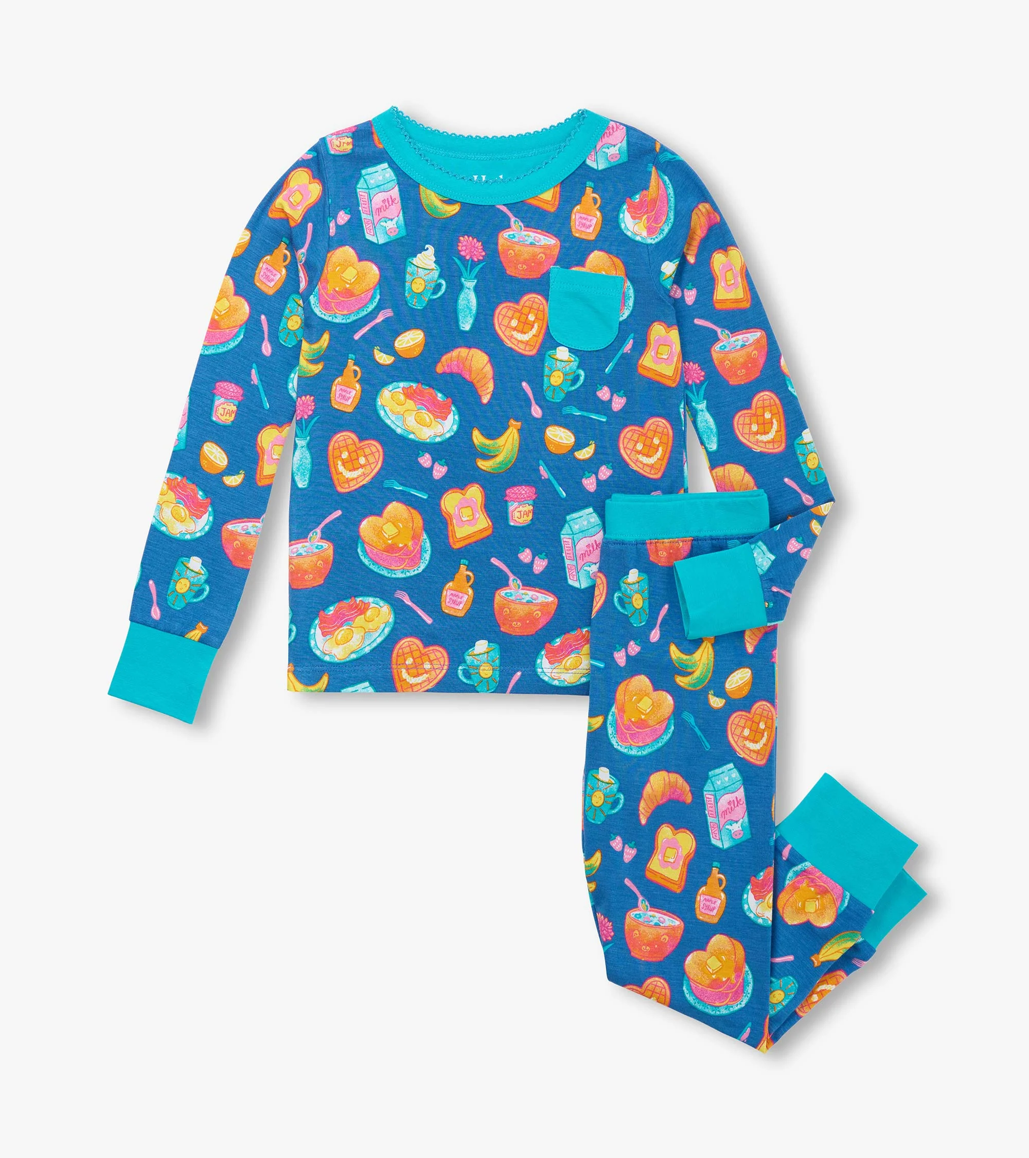 Girls Breakfast Bamboo Pajama Set