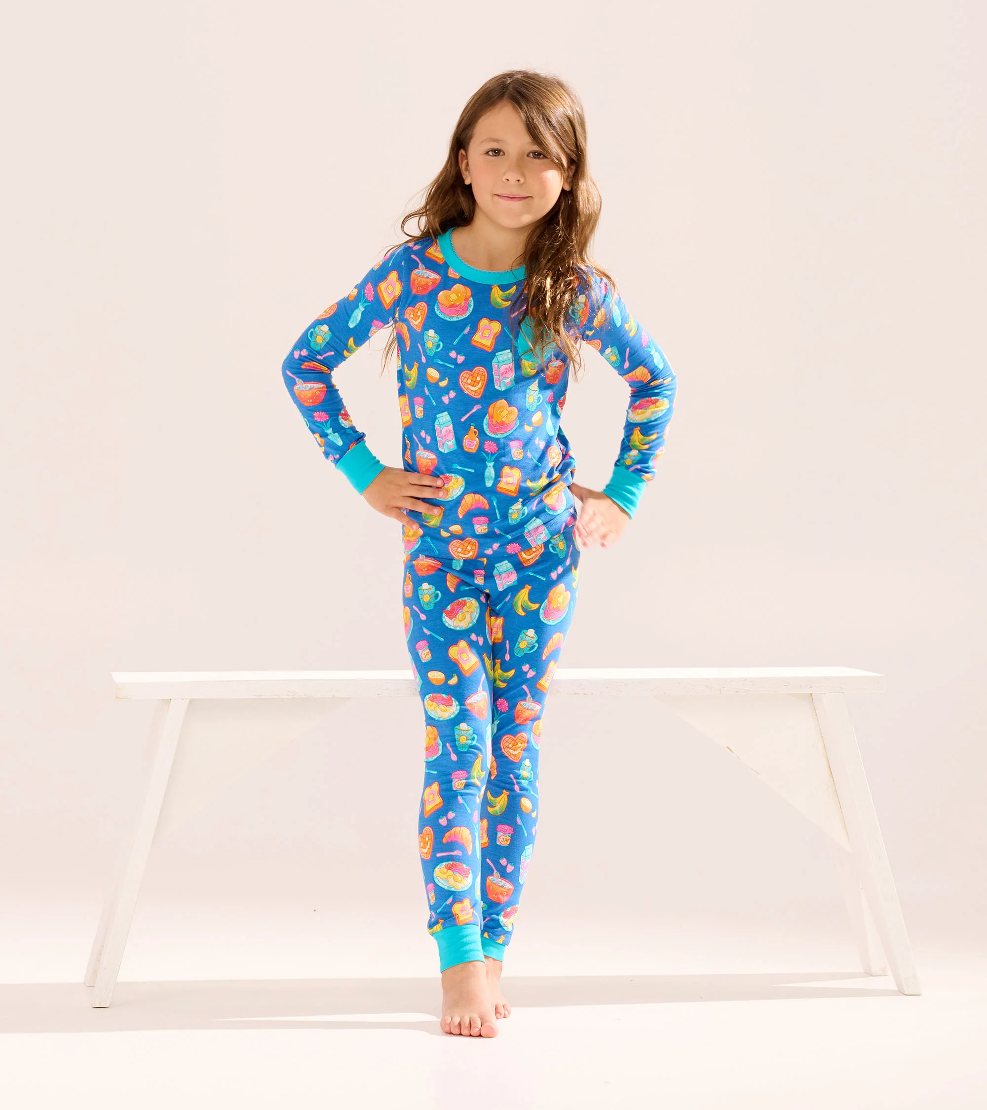 Girls Breakfast Bamboo Pajama Set - Image 2
