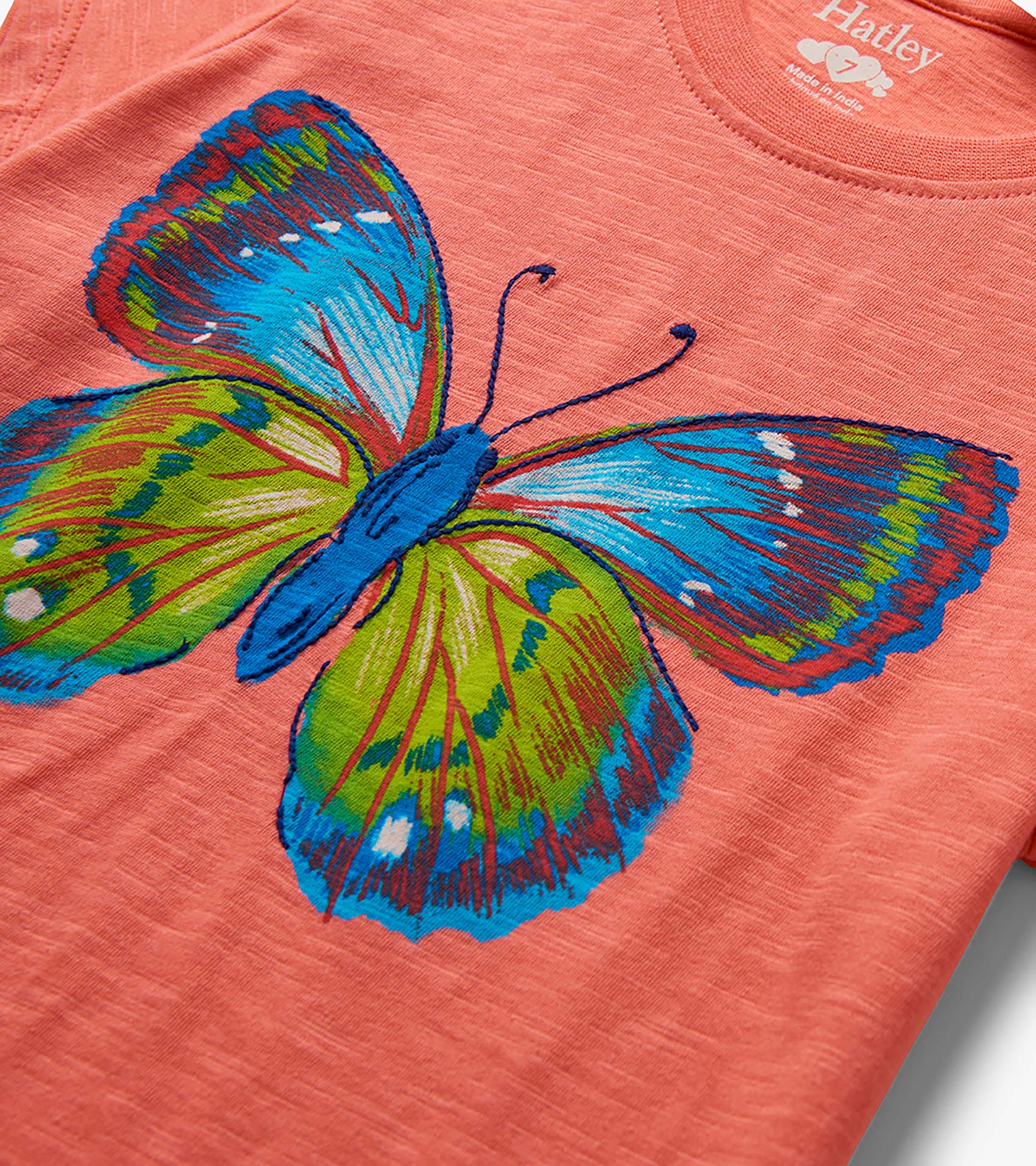Girls Butterfly Tie Front T-Shirt - Image 3