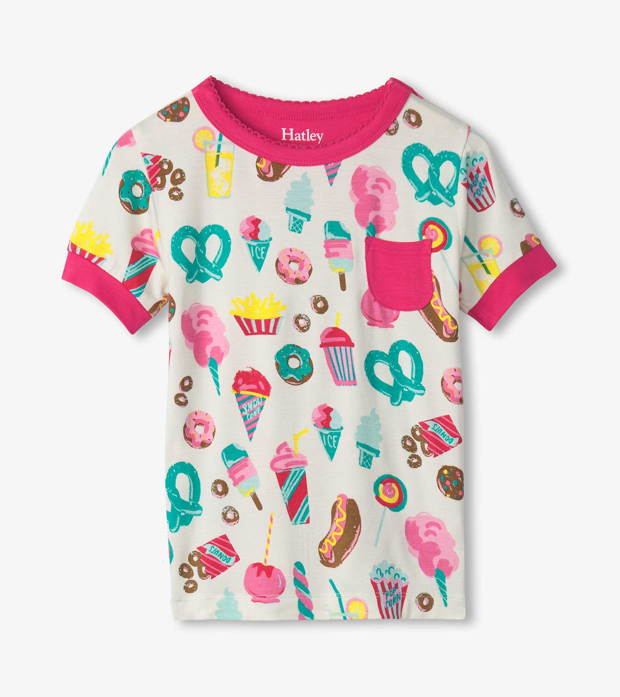 Girls Carnival Treats Bamboo Short Pajama Set - Image 3