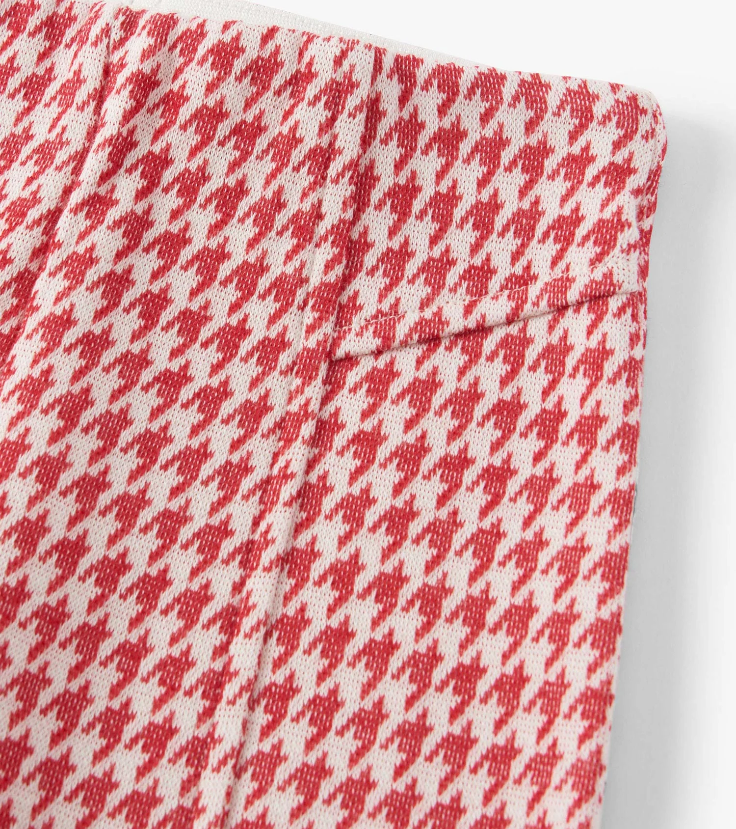 Girls Chex Red Houndstooth Bell Bottoms - Image 4