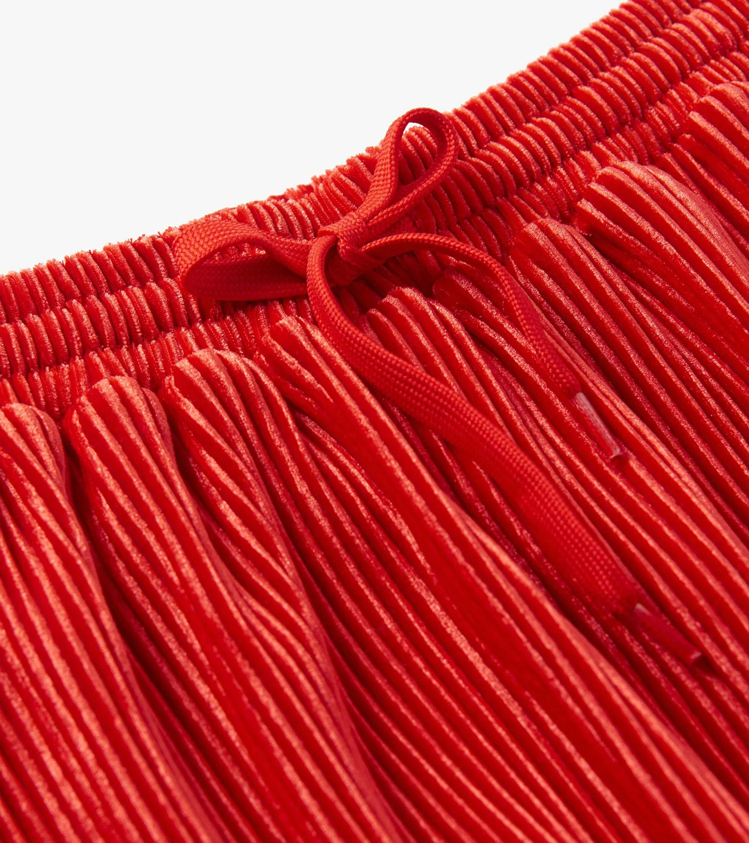 Girls Chex Red Pleated Velour Skirt - Image 4