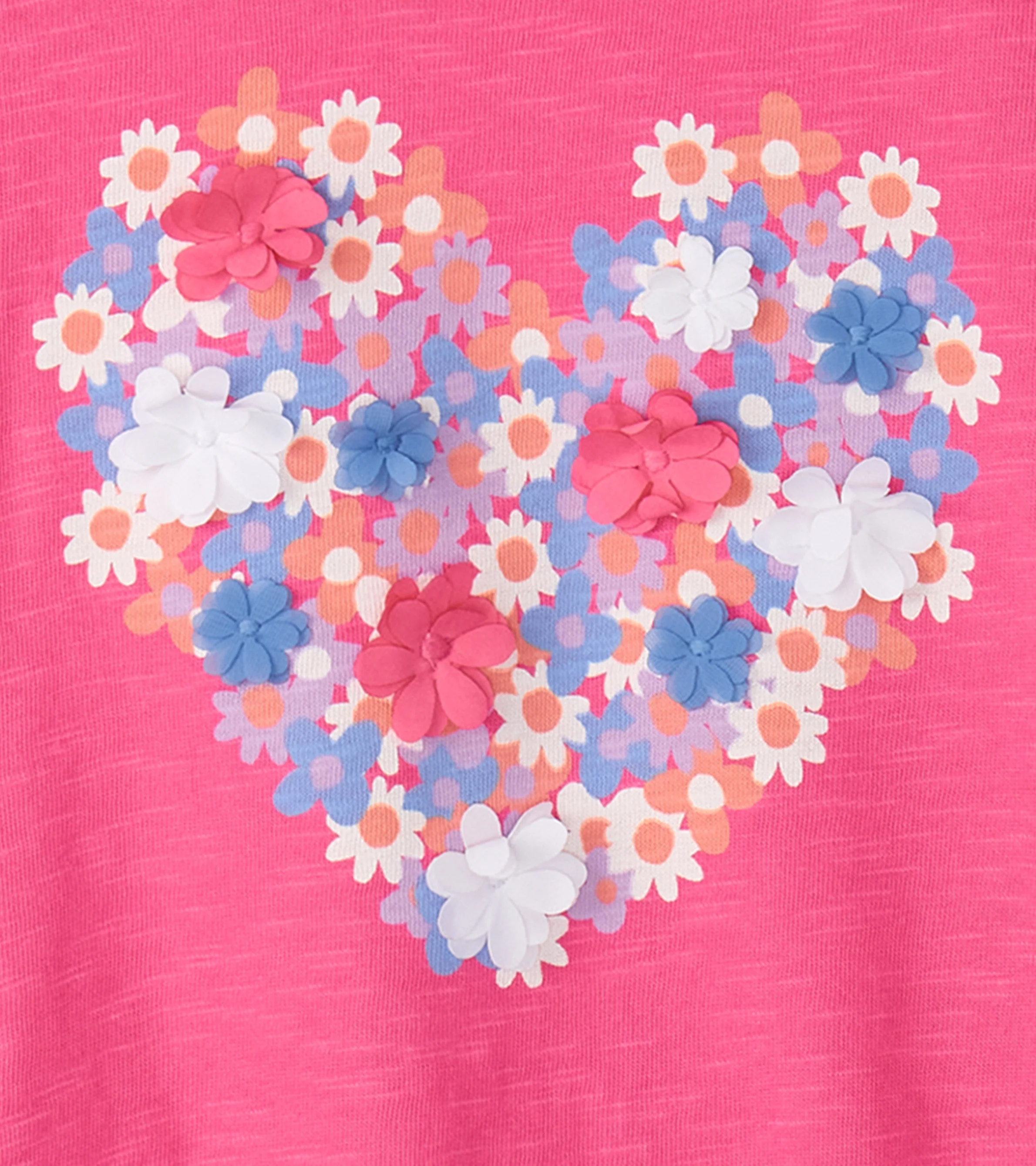 Girls Chiffon Heart Tie Front T-Shirt - Image 5