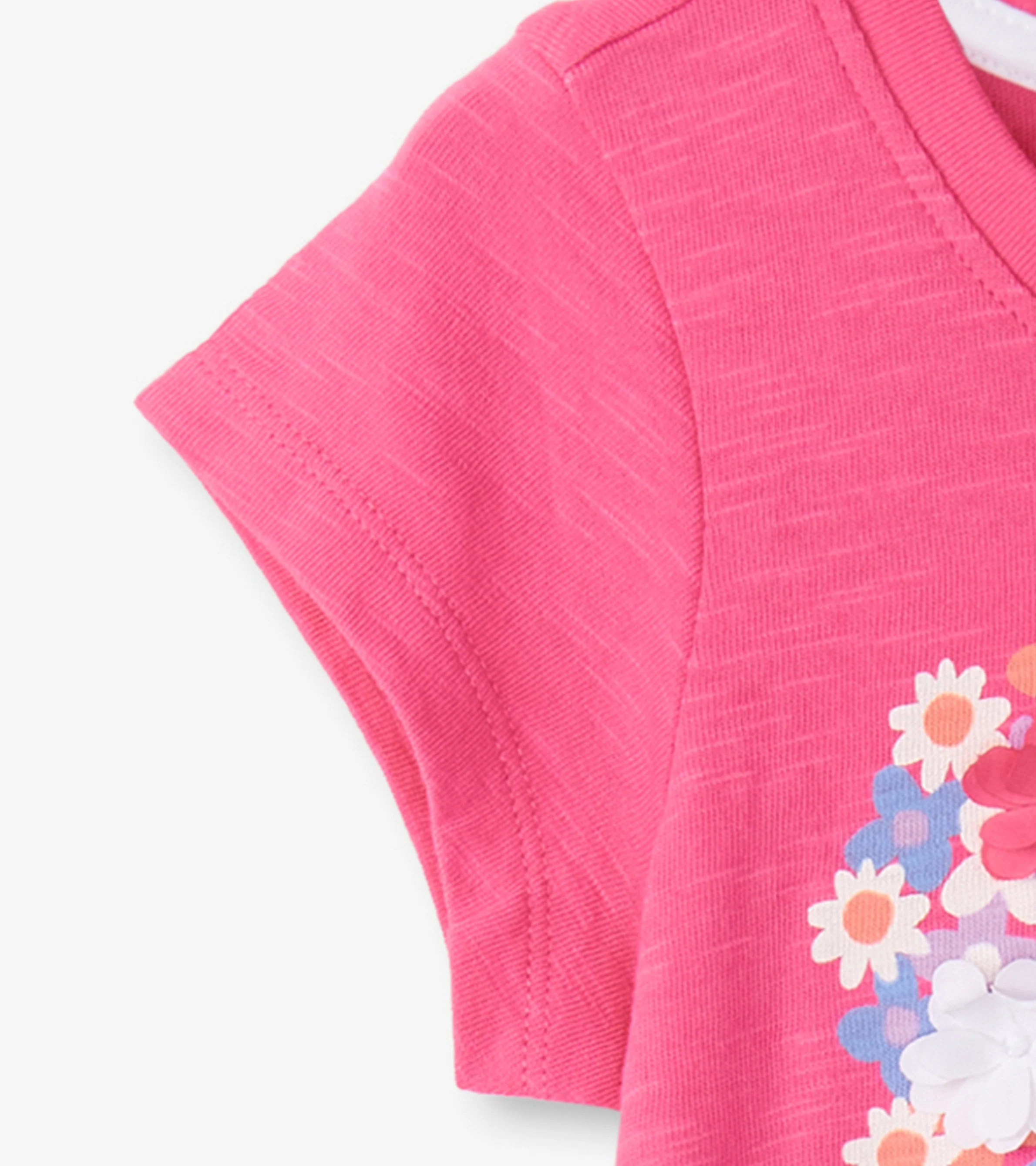 Girls Chiffon Heart Tie Front T-Shirt - Image 6