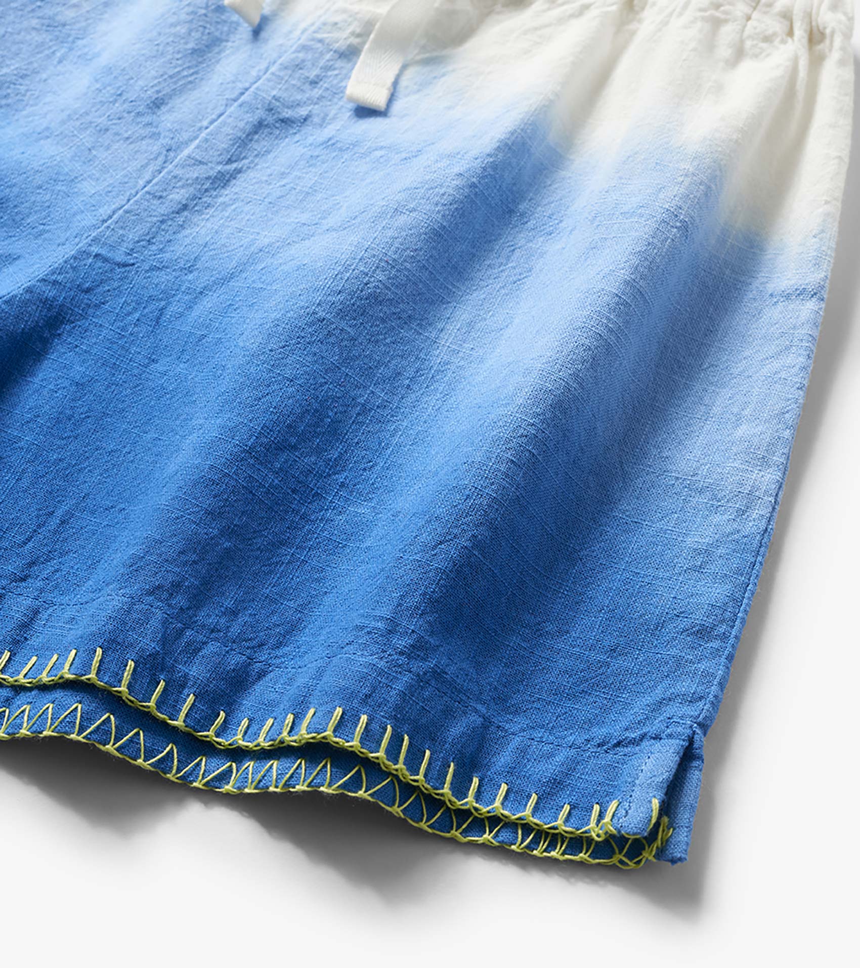 Girls Cobalt Dip Dye Woven Easy Shorts - Image 3