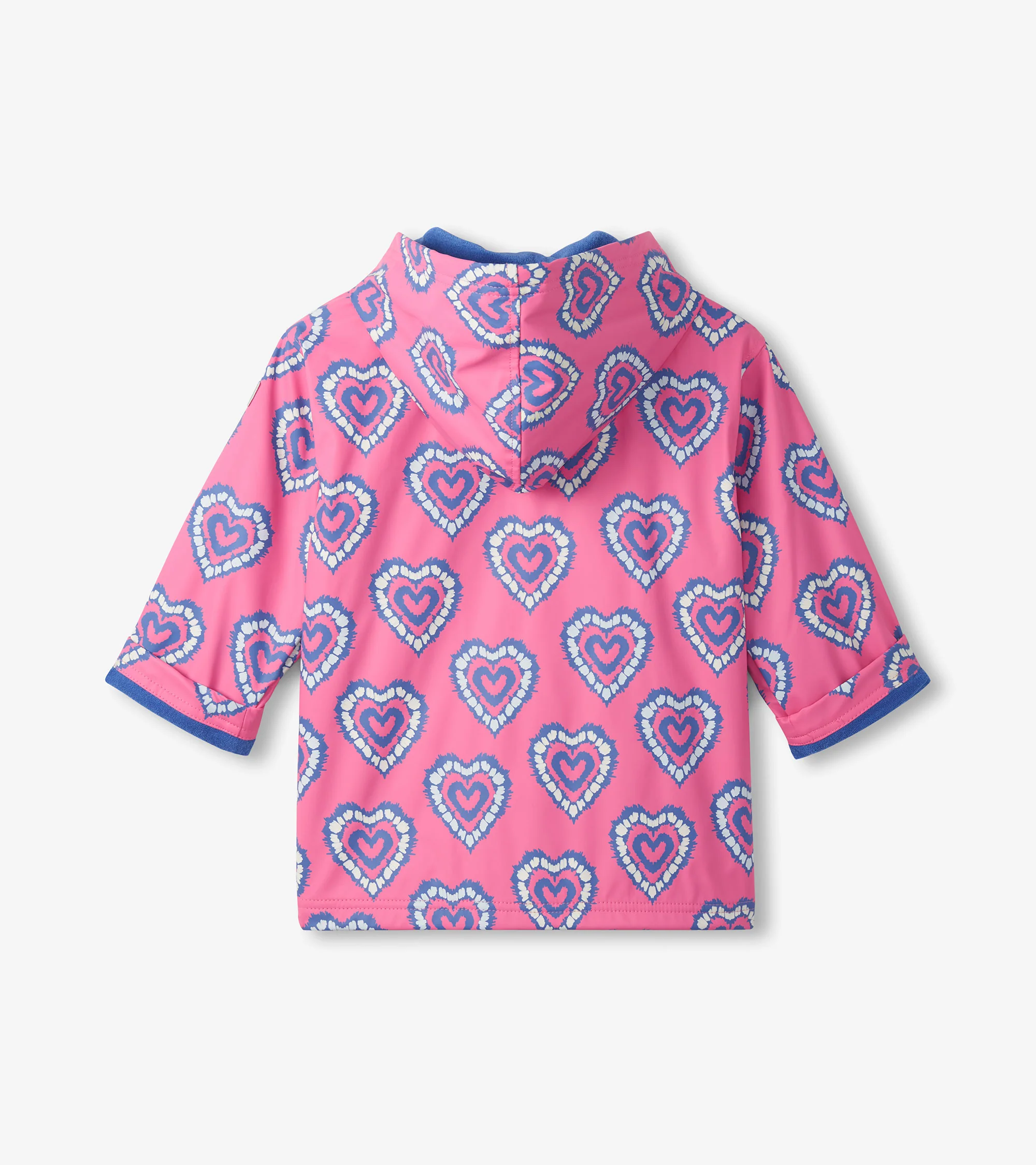 Girls Colour Changing Heart Burst Zip-Up Rain Jacket - Image 5