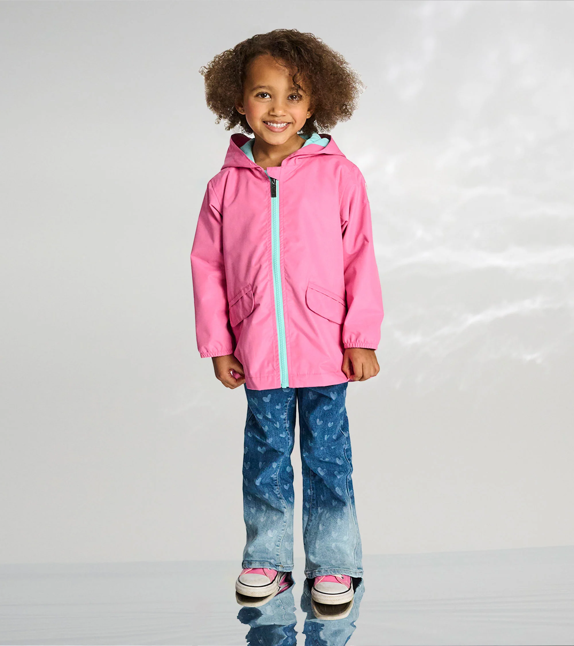 Girls Colour Reveal Butterflies Microfiber Rain Jacket - Image 3