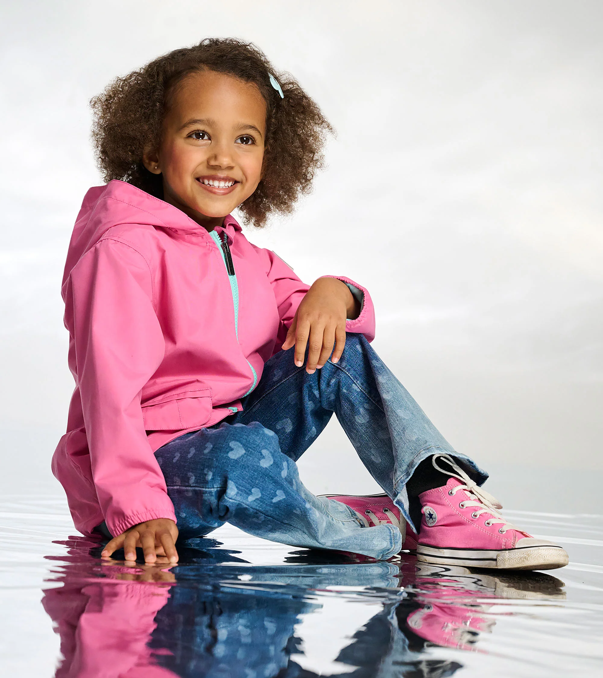 Girls Colour Reveal Butterflies Microfiber Rain Jacket - Image 4
