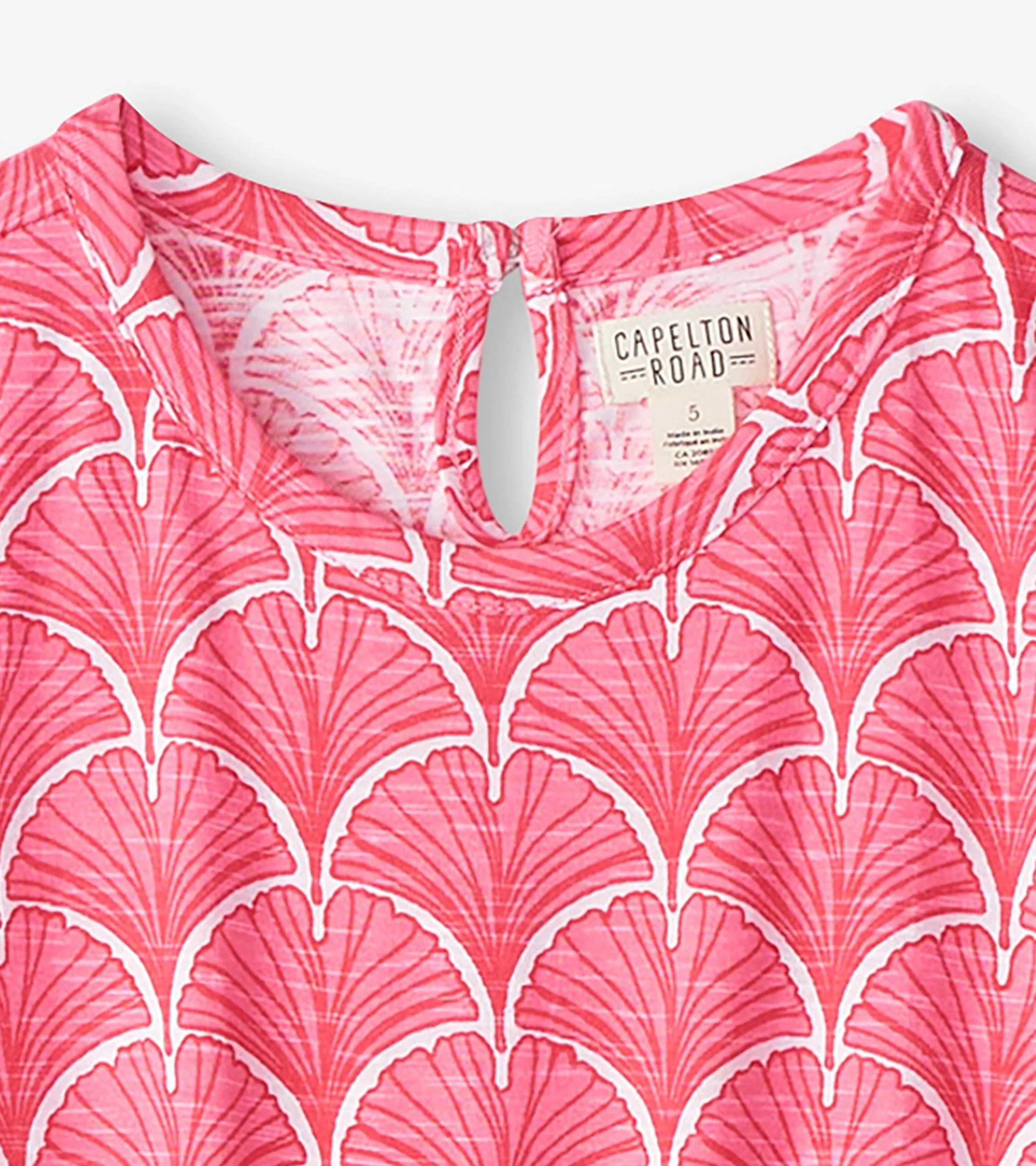 Girls Coral Fans T-Shirt Dress - Image 6