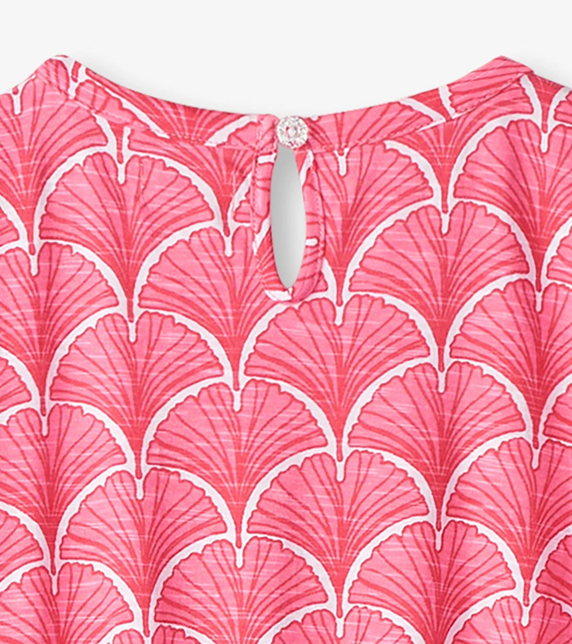 Girls Coral Fans T-Shirt Dress - Image 8
