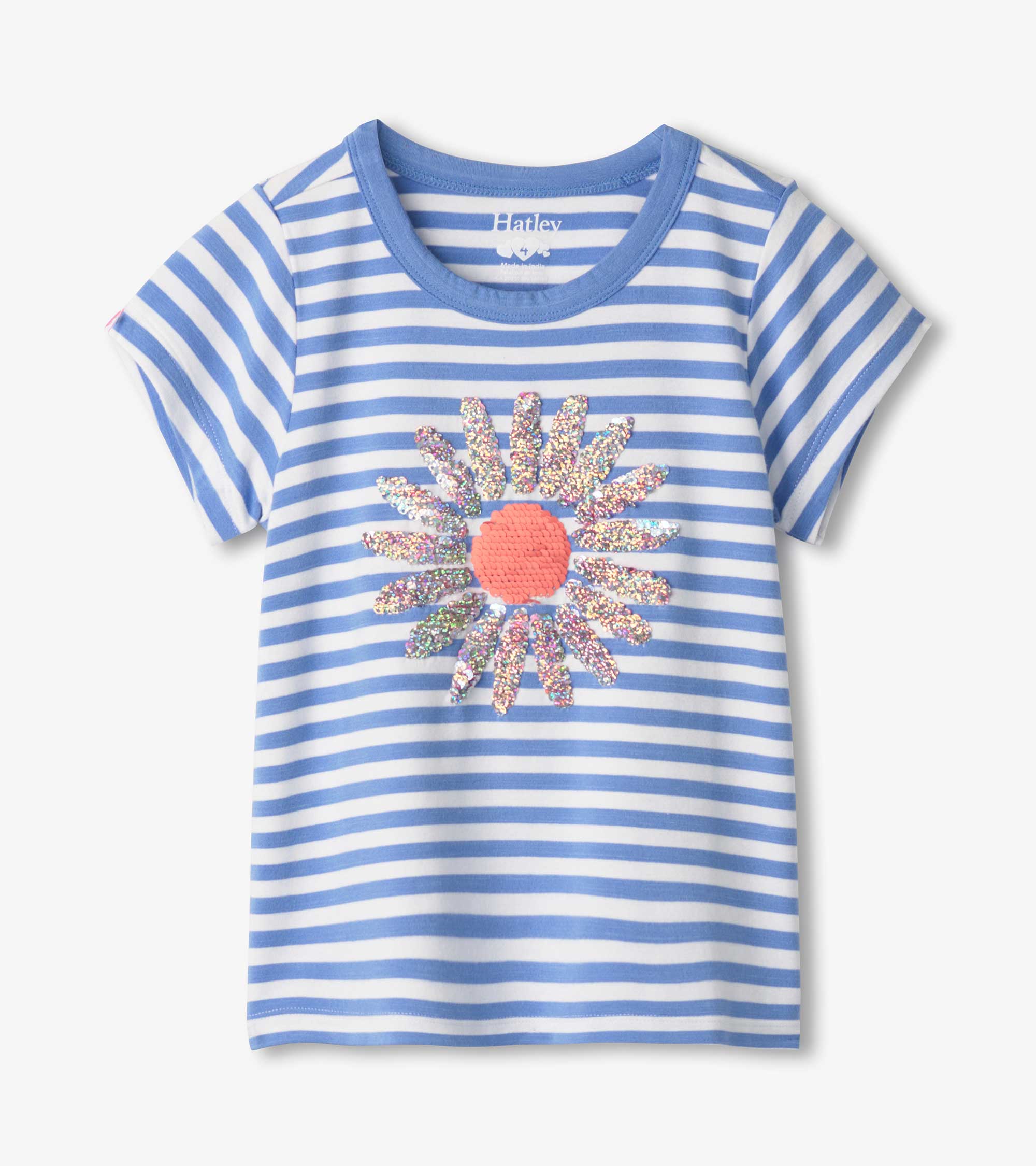 Girls Cornflower Stripes Tee