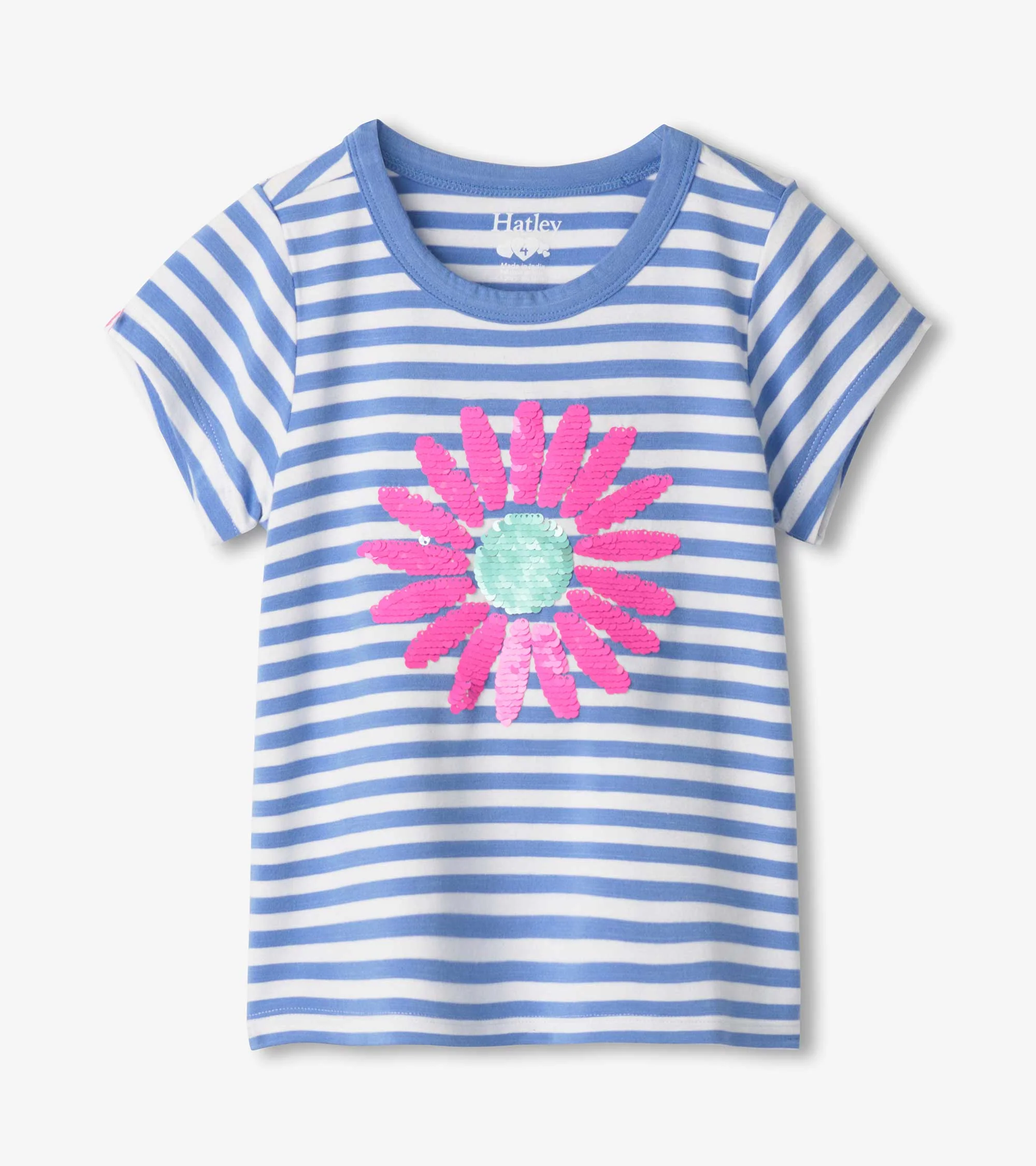 Girls Cornflower Stripes Tee - Image 2