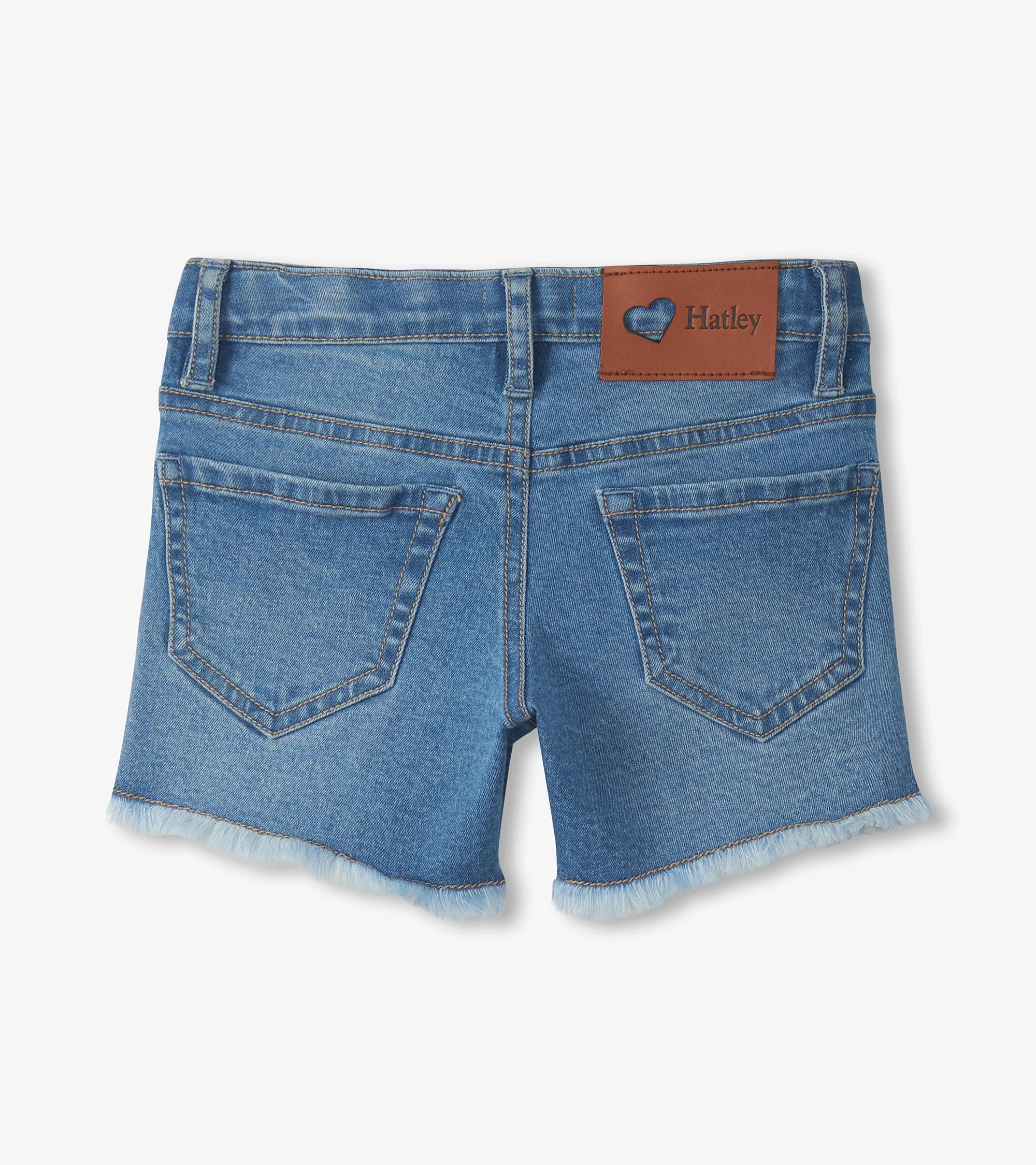 Girls Crochet Patch Denim Shorts - Image 2