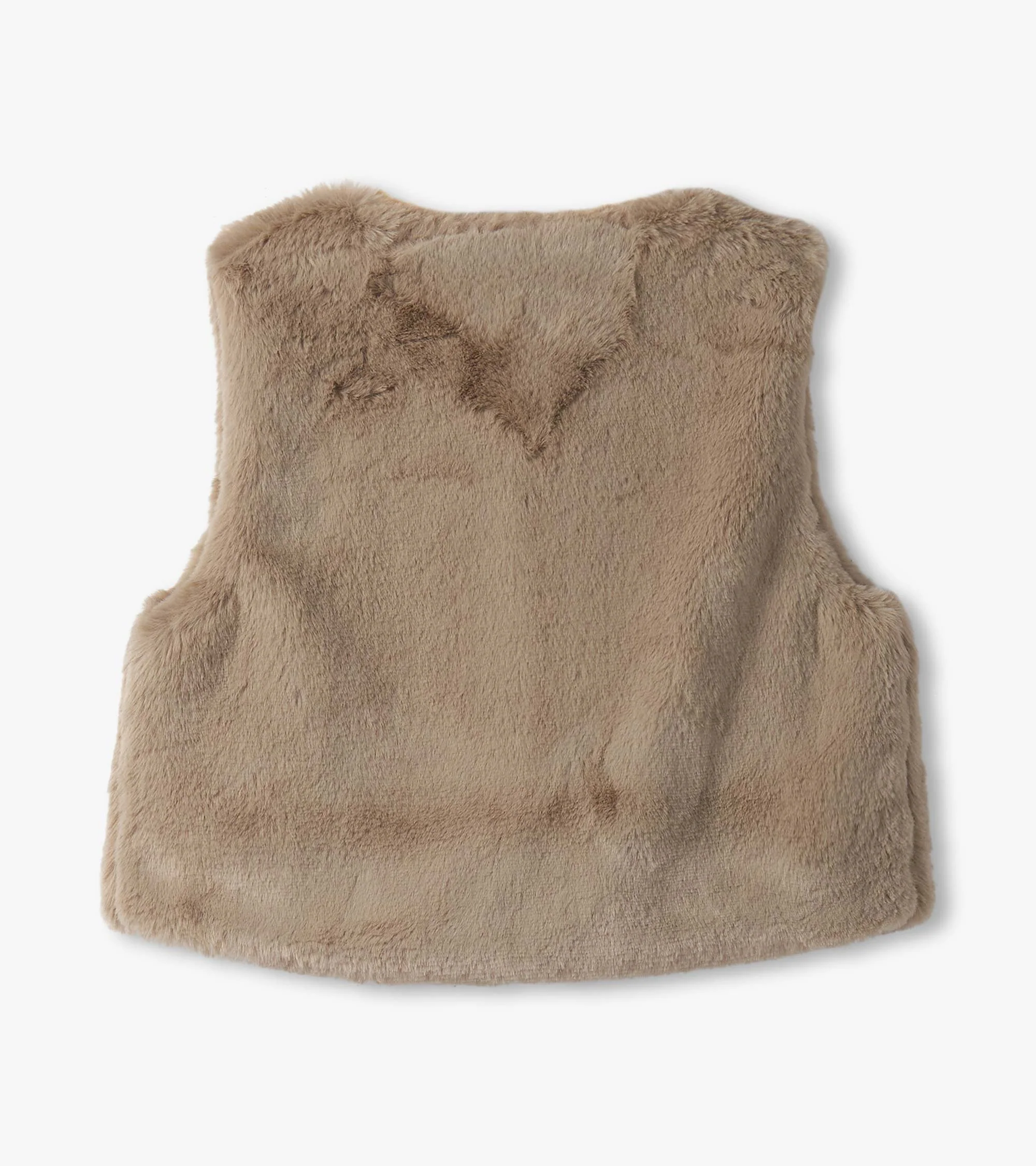 Girls Cropped Faux Fur Vest - Image 3