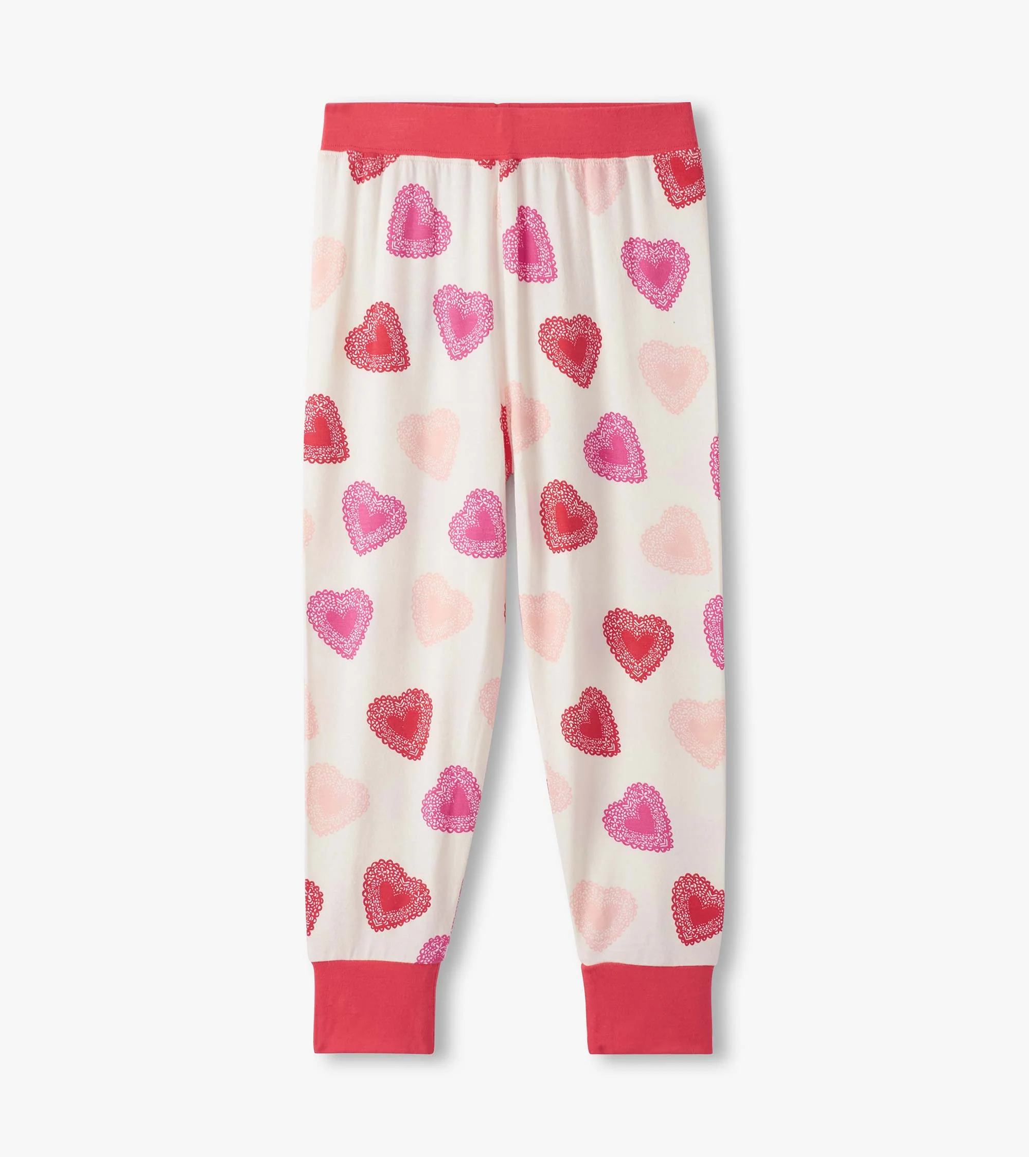 Girls Cut Out Hearts Pajama Set - Image 4