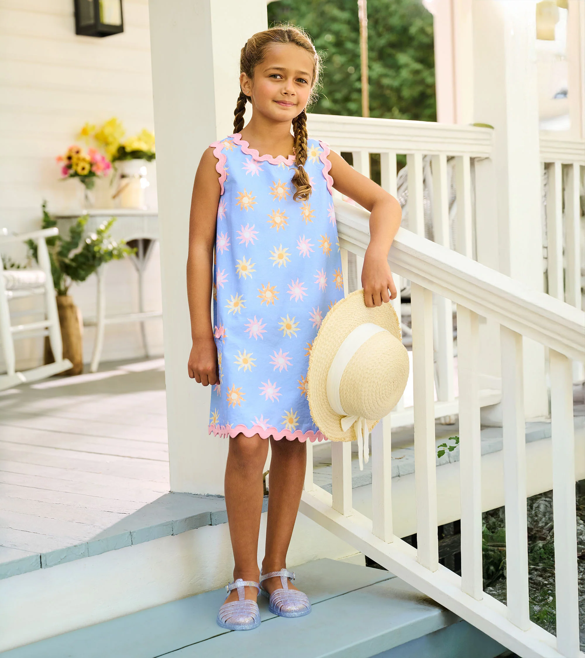Girls Faded Suns Pinafore Dress