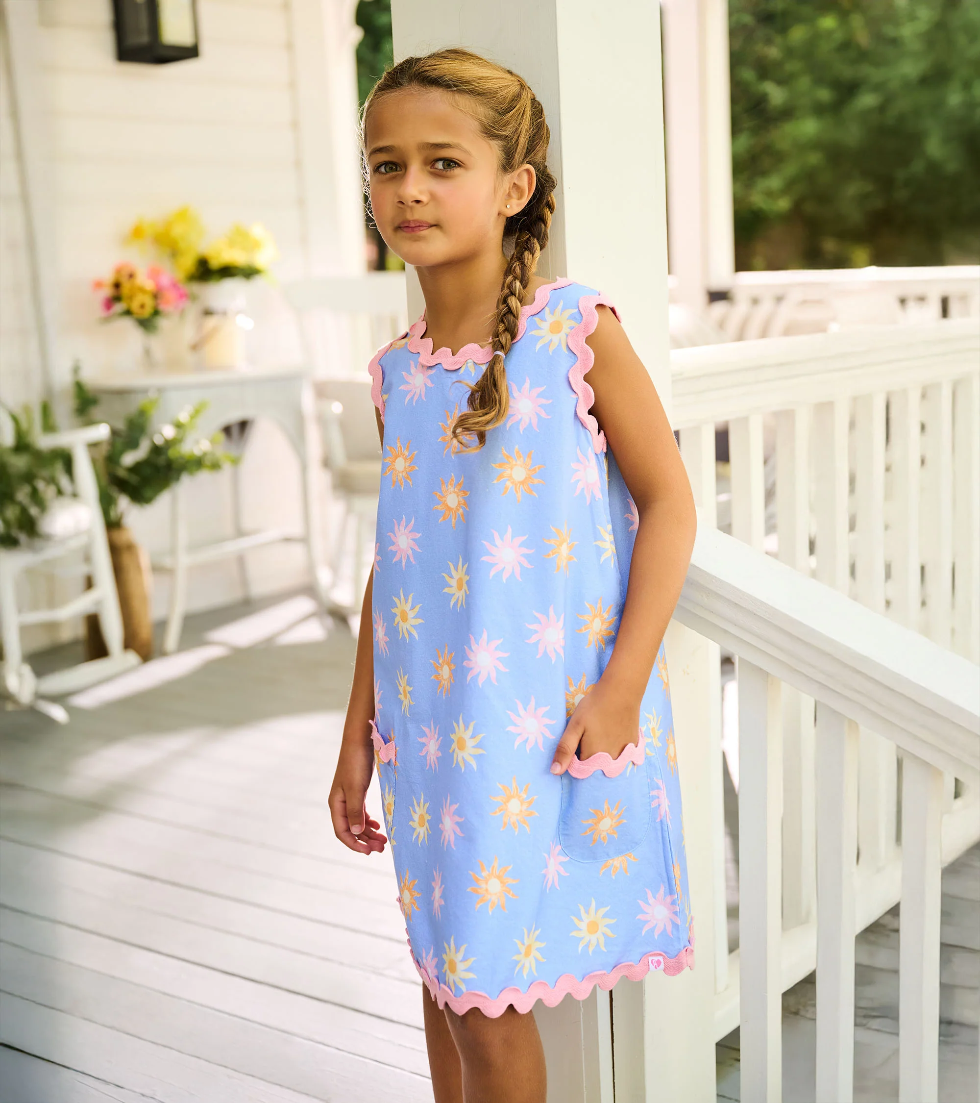 Girls Faded Suns Pinafore Dress - Image 3