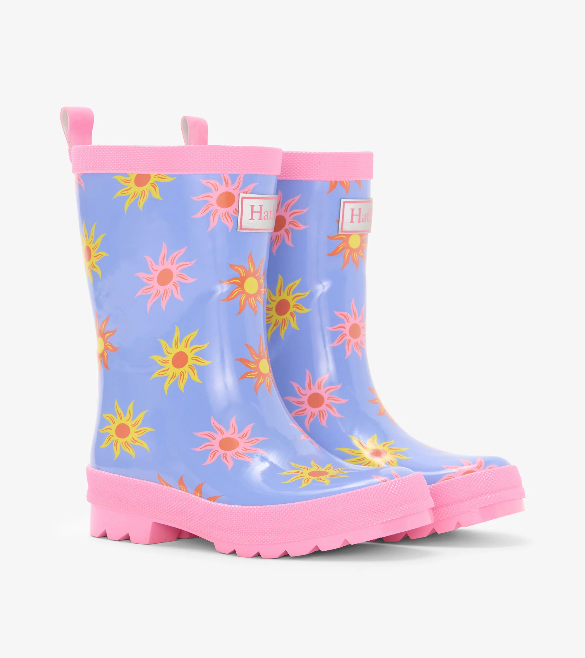 Girls Faded Suns Shiny Rain Boots