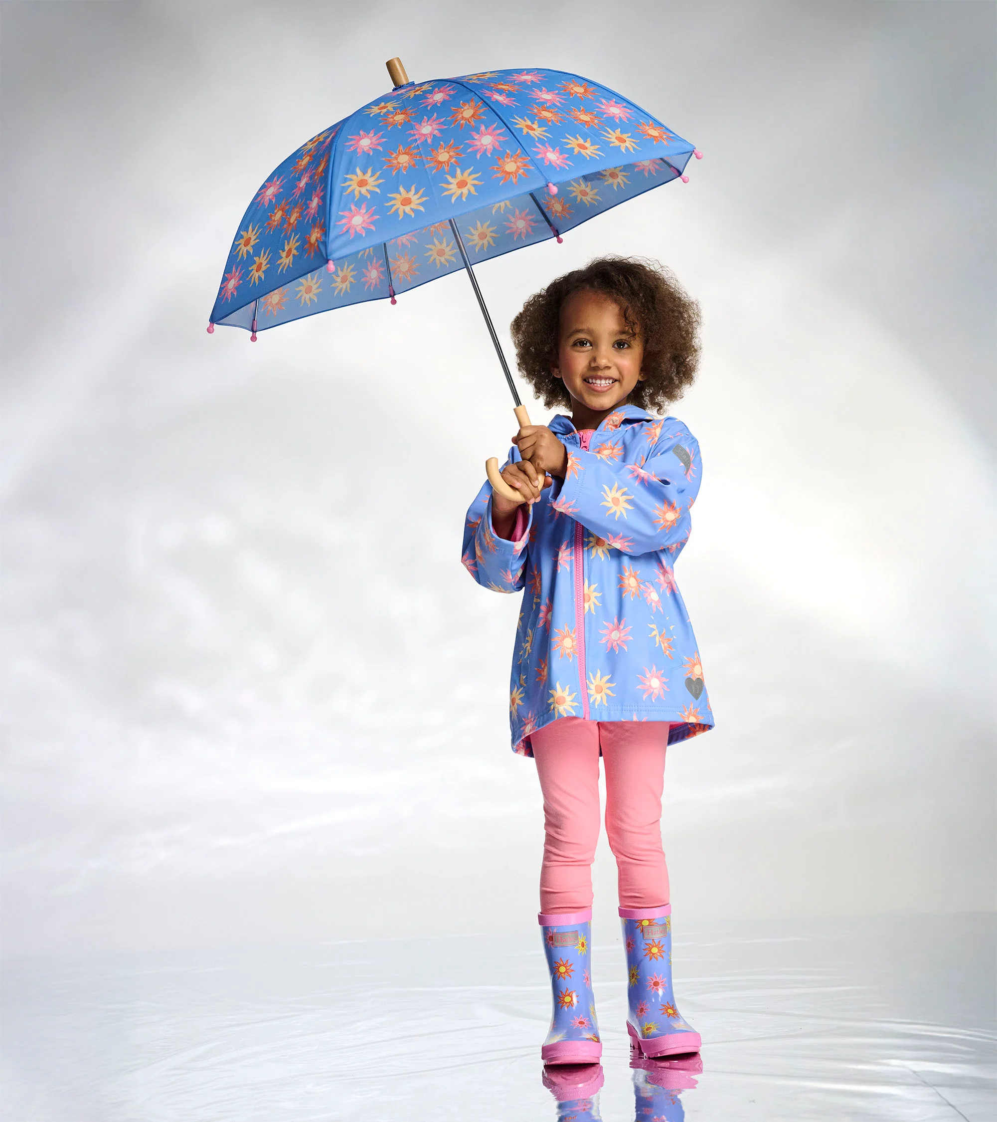 Girls Faded Suns Zip-Up Rain Jacket - Image 3