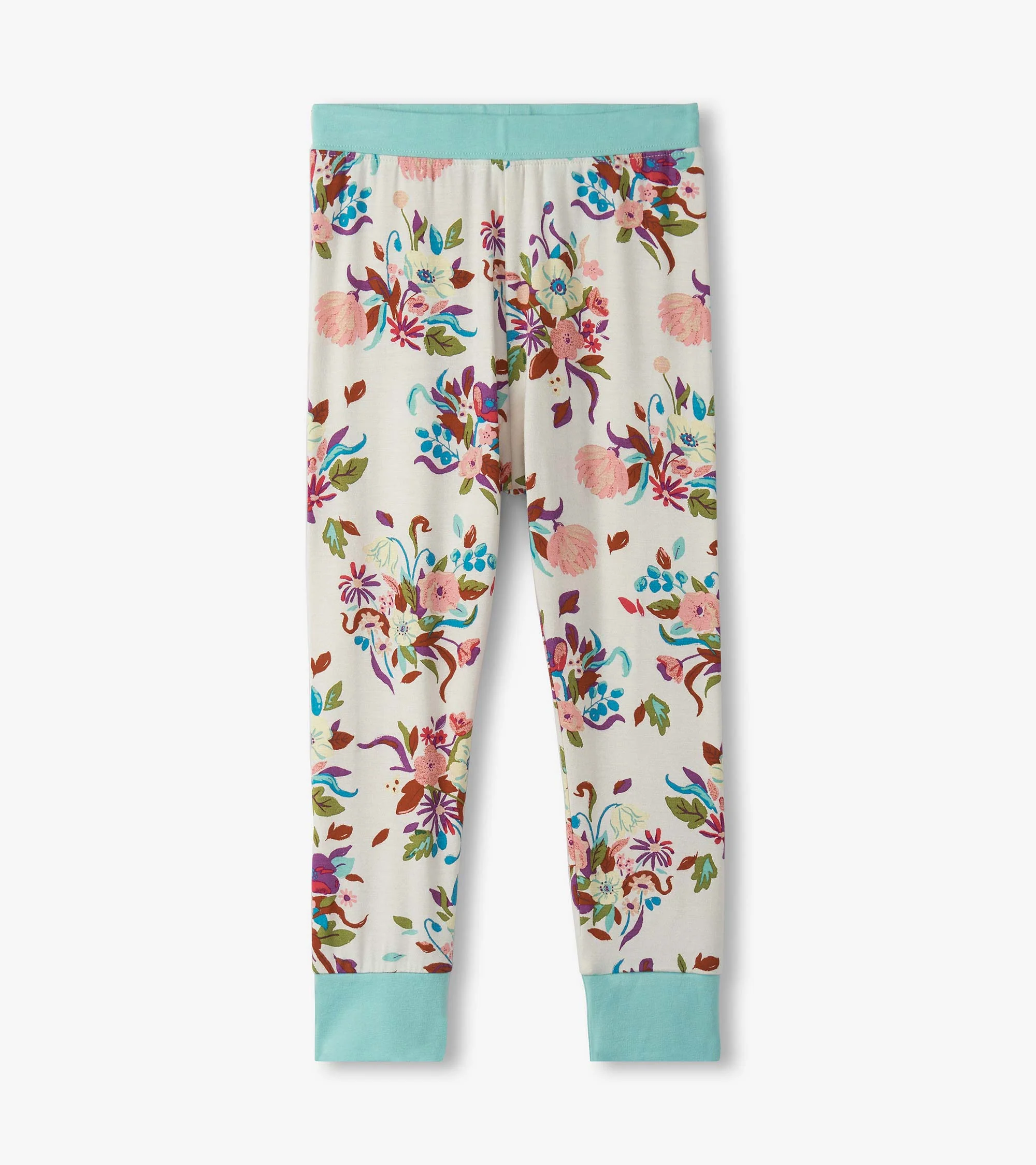 Girls Fall Floral Bamboo Pajama Set - Image 3