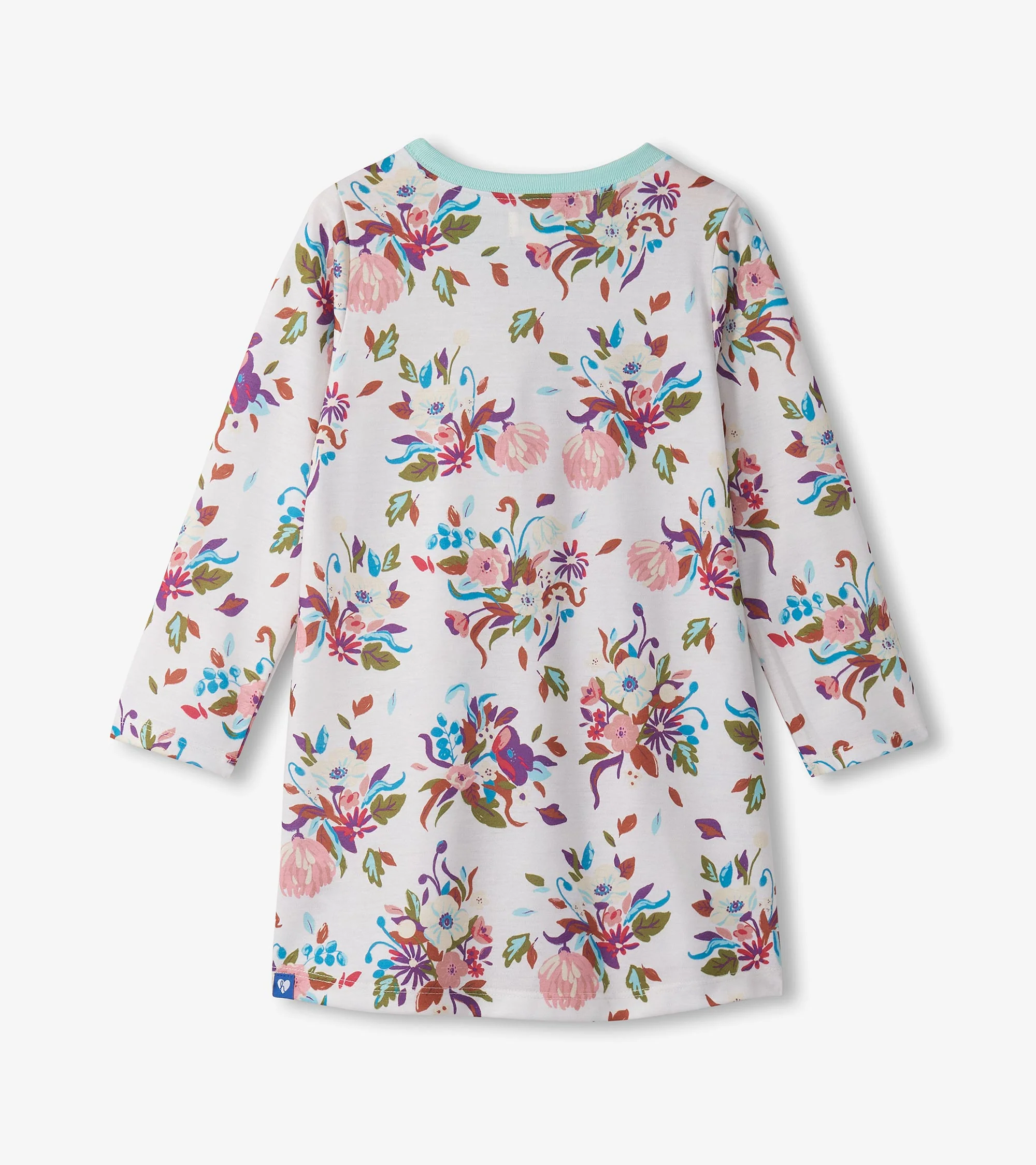Girls Fall Floral Long Sleeve Nightdress - Image 2