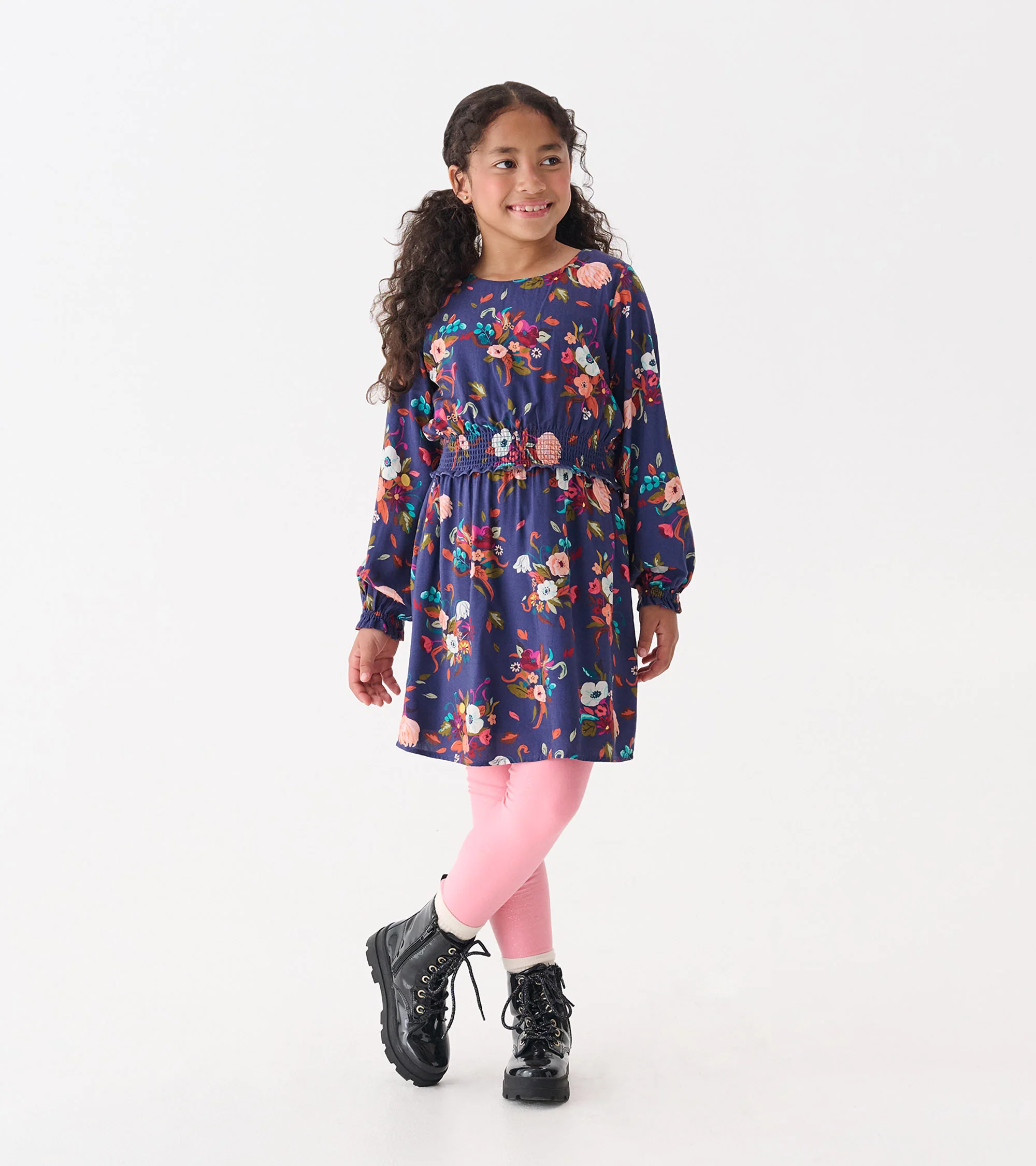 Girls Fall Floral Special Event Dress - Image 2