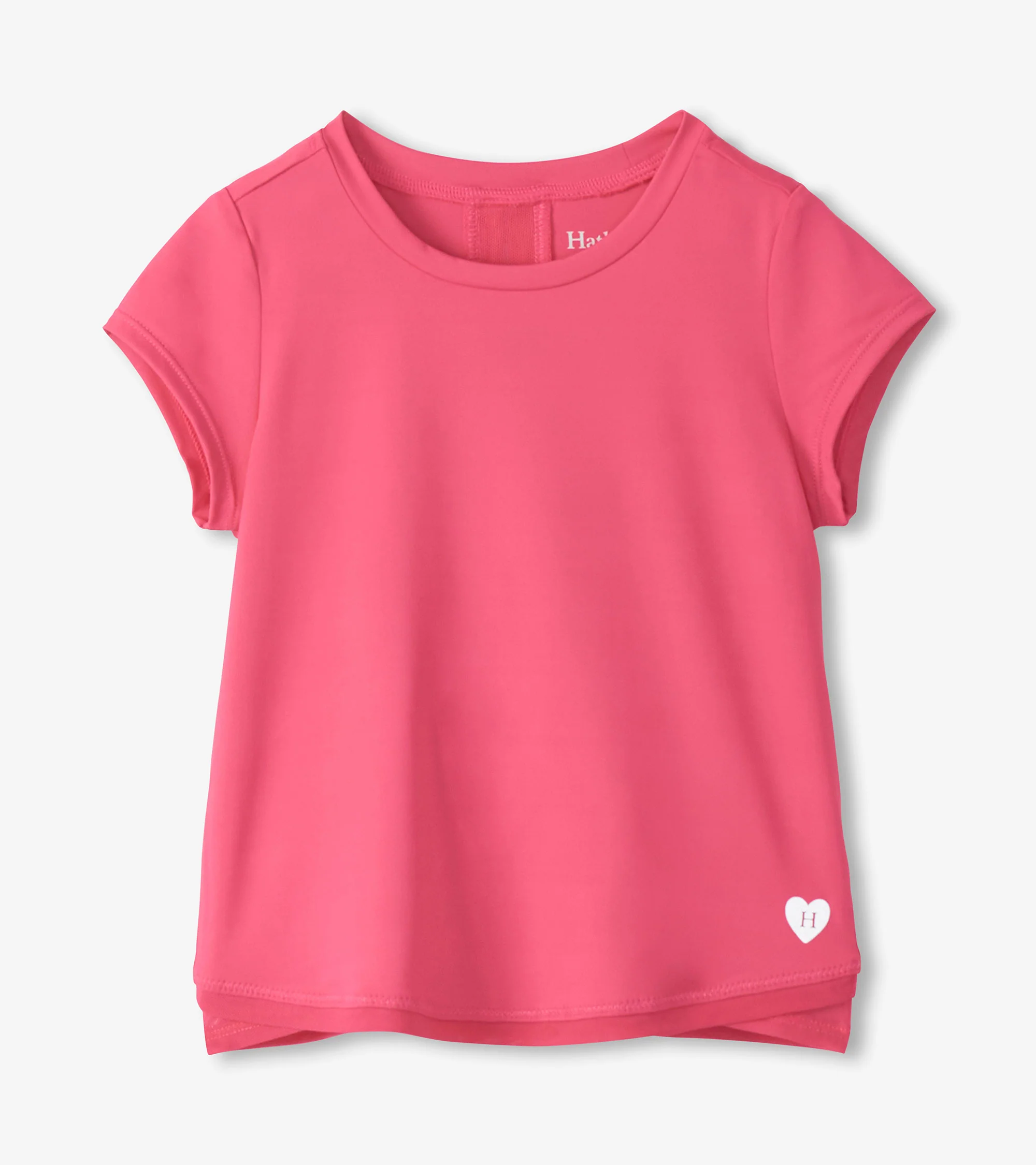 Girls Fandango Pink Mesh Trim T-Shirt