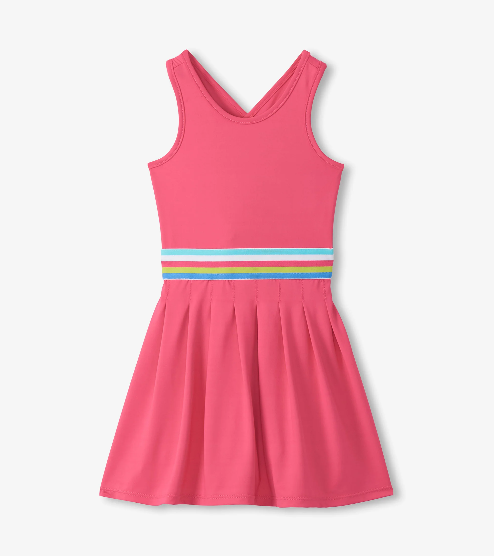 Girls Fandango Pink Pleated Active Dress - Image 2