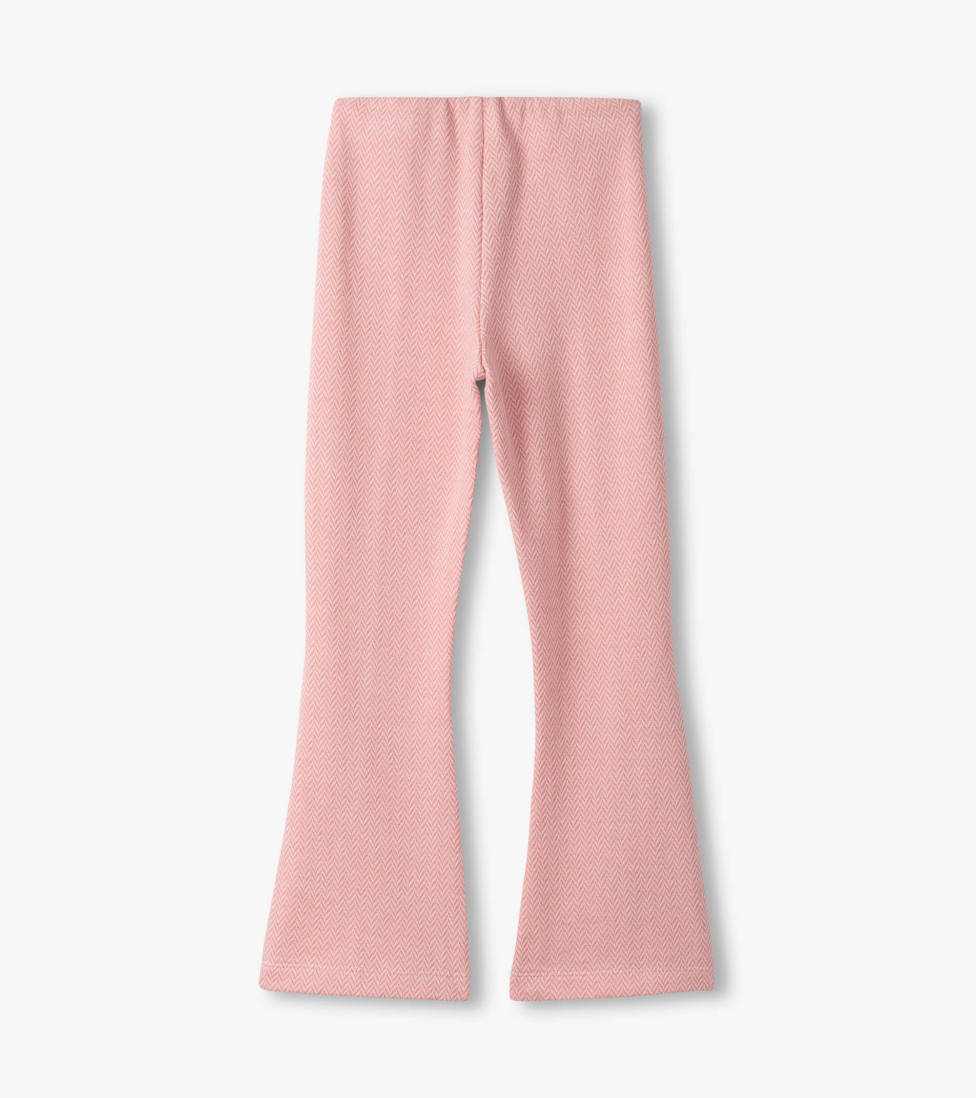 Girls Flamingo Pink Herringbone Bell Bottoms - Image 4