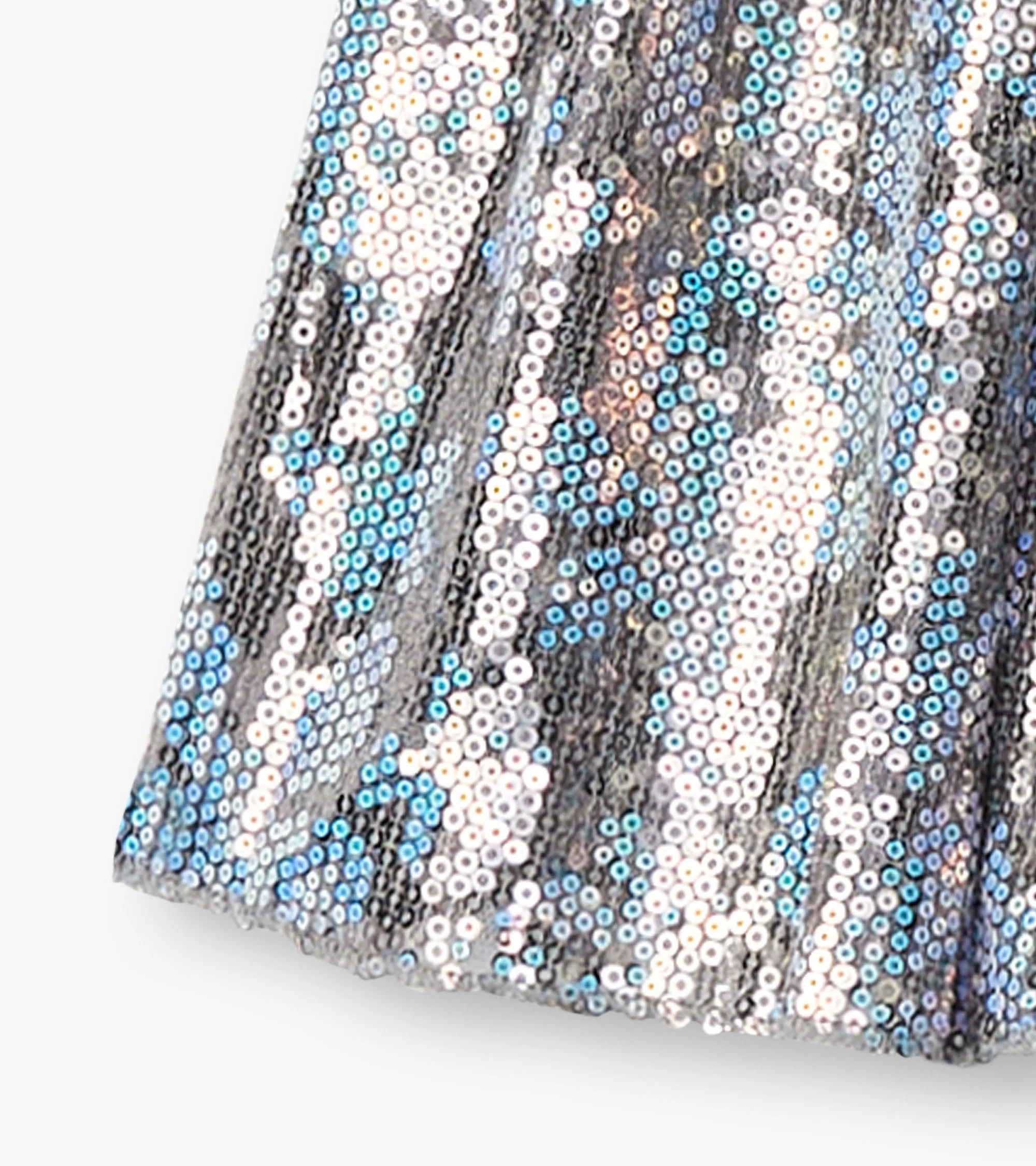 Girls Flower Shimmer Sequin Tulle Skirt - Image 7