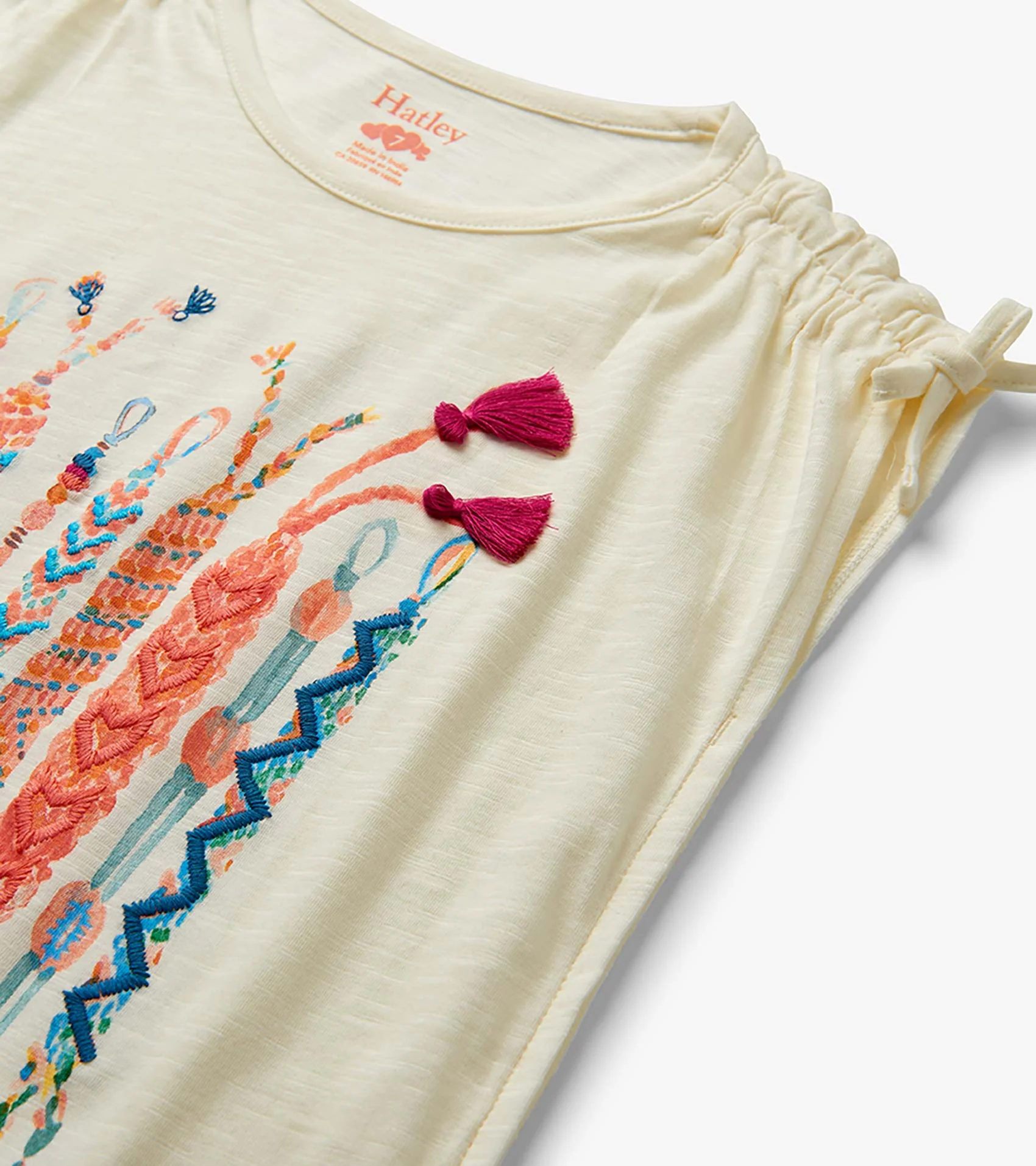 Girls Friendship Bracelet Cinched Shoulder Top - Image 3