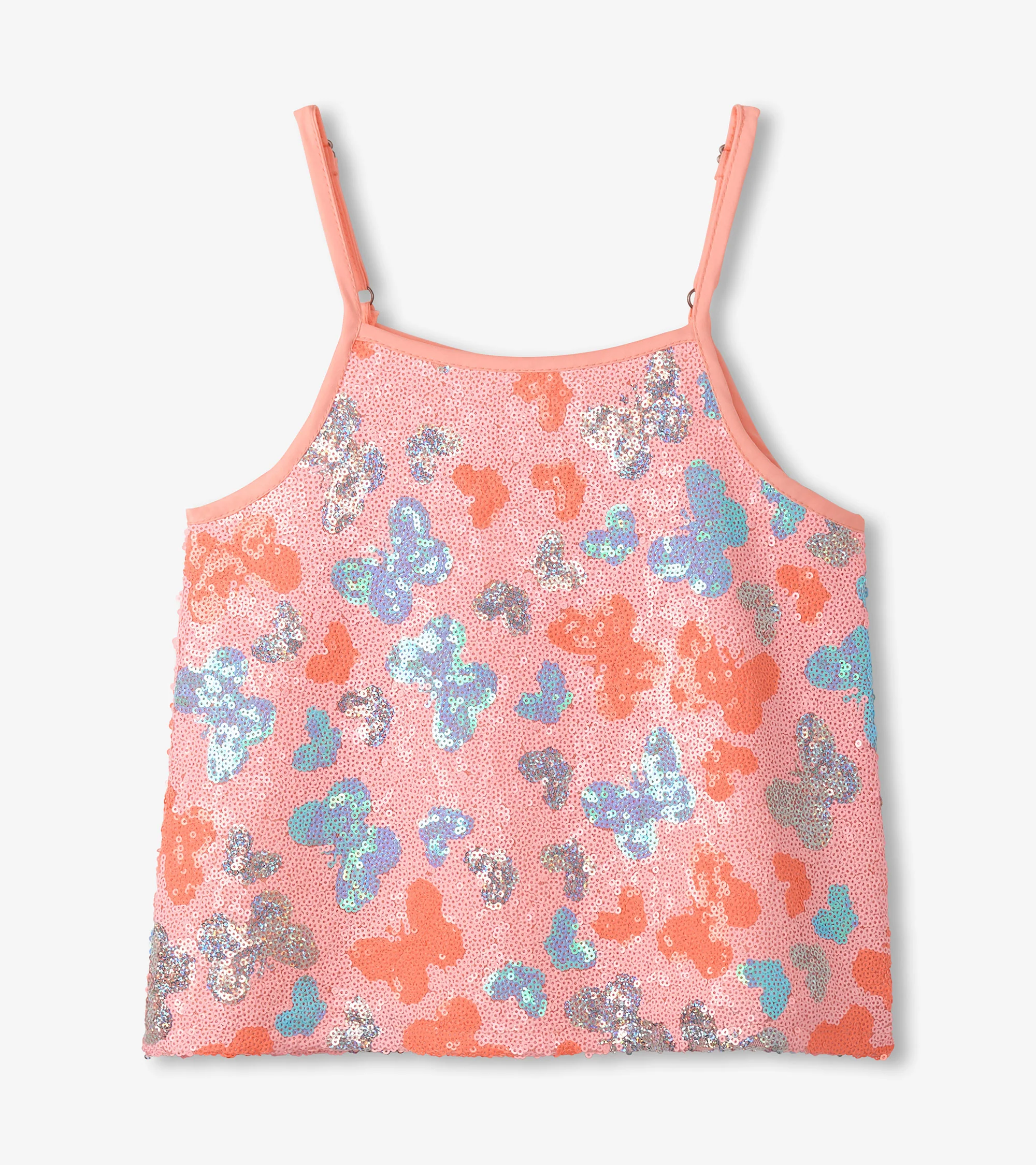 Girls Glitter Butterfly Sequin Top