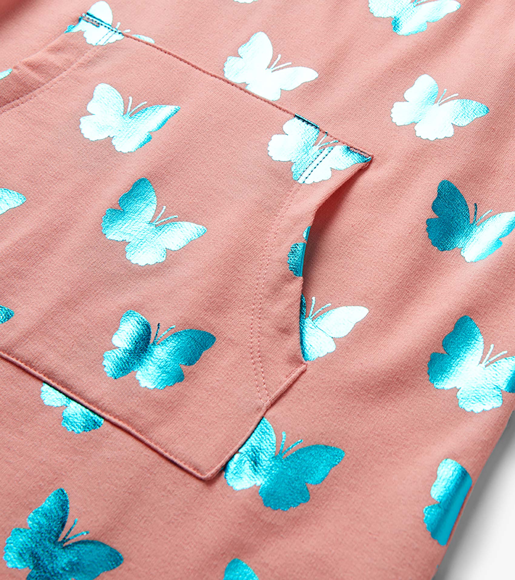 Girls Glitter Butterfly Slouchy Dress - Image 4