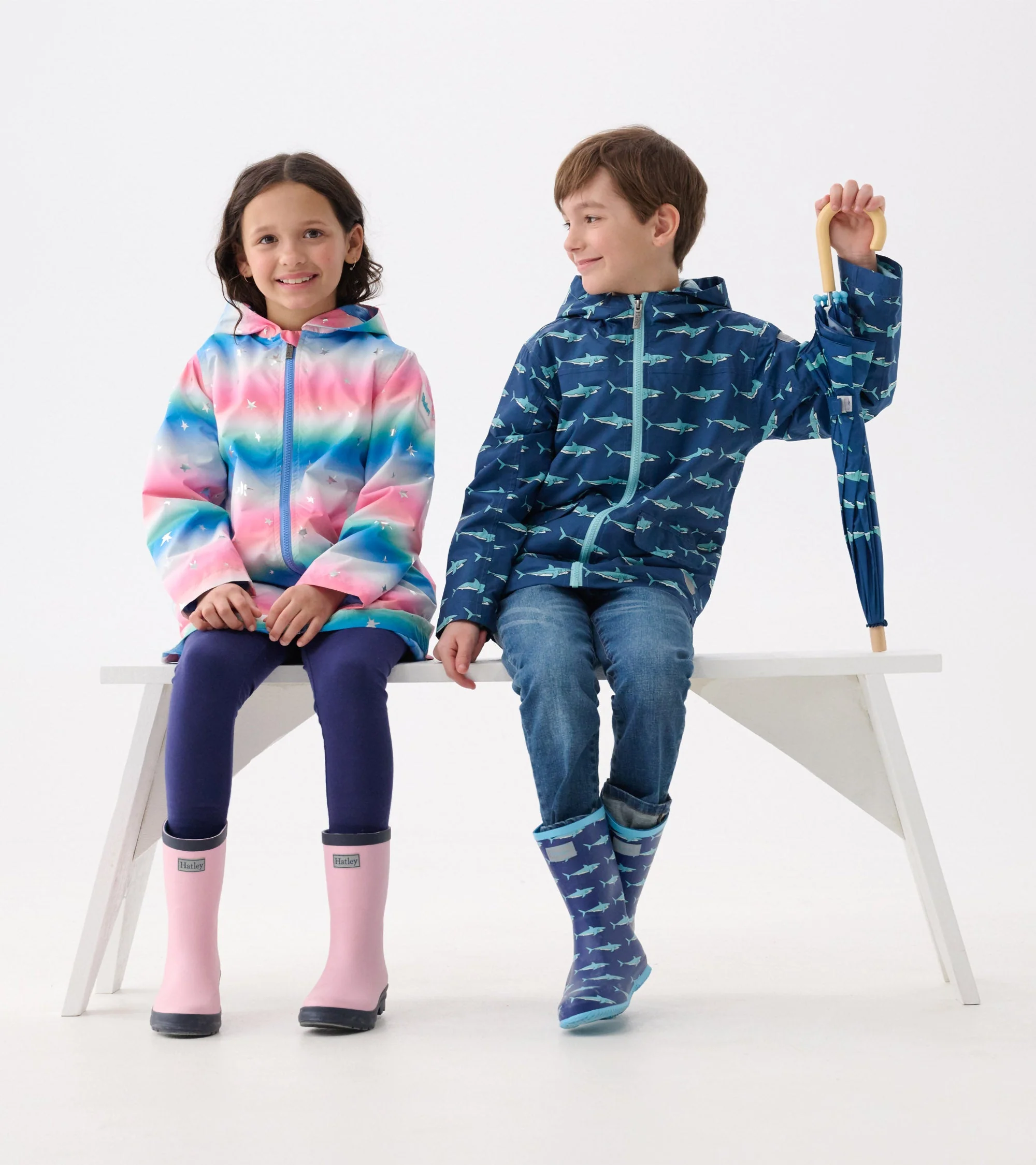 Girls Glitter Star A-Line Swing Jacket - Image 4