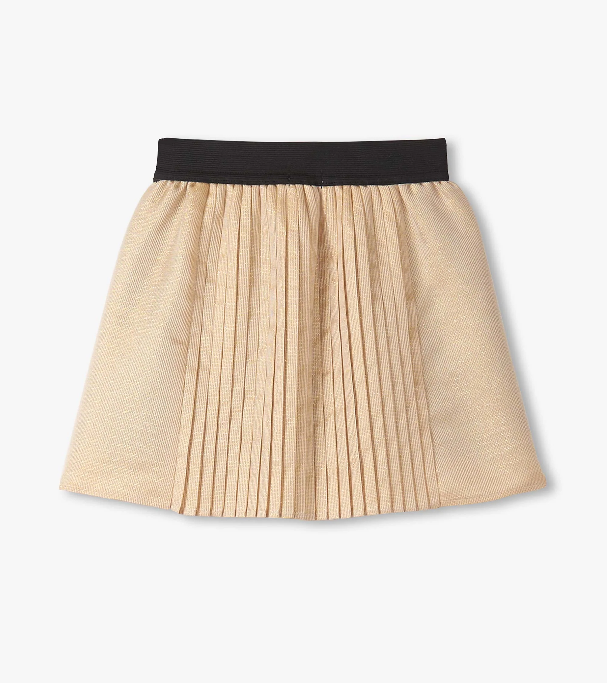 Girls Gold Pleated Fun Skirt - Image 3