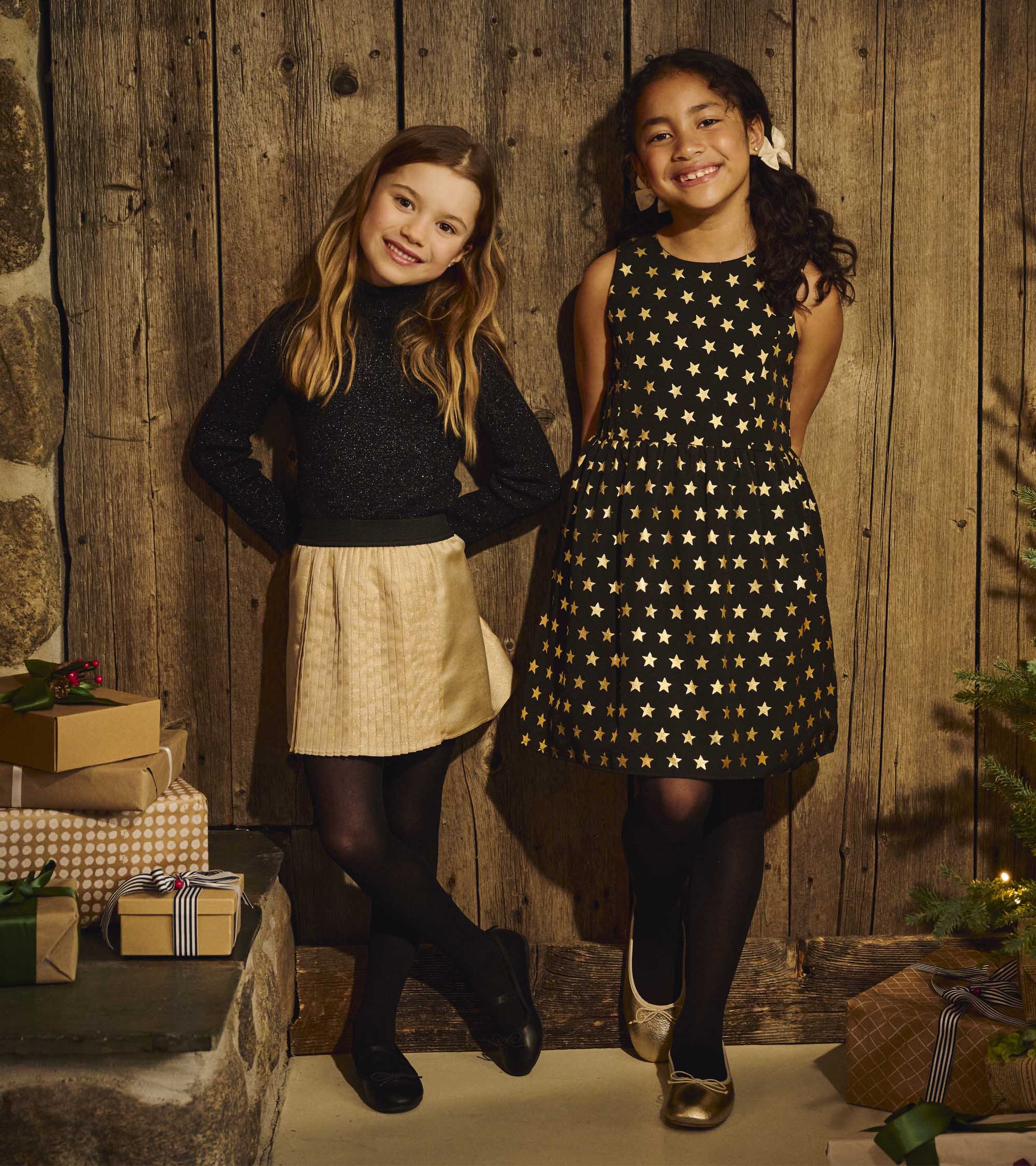 Girls Gold Pleated Fun Skirt - Image 5