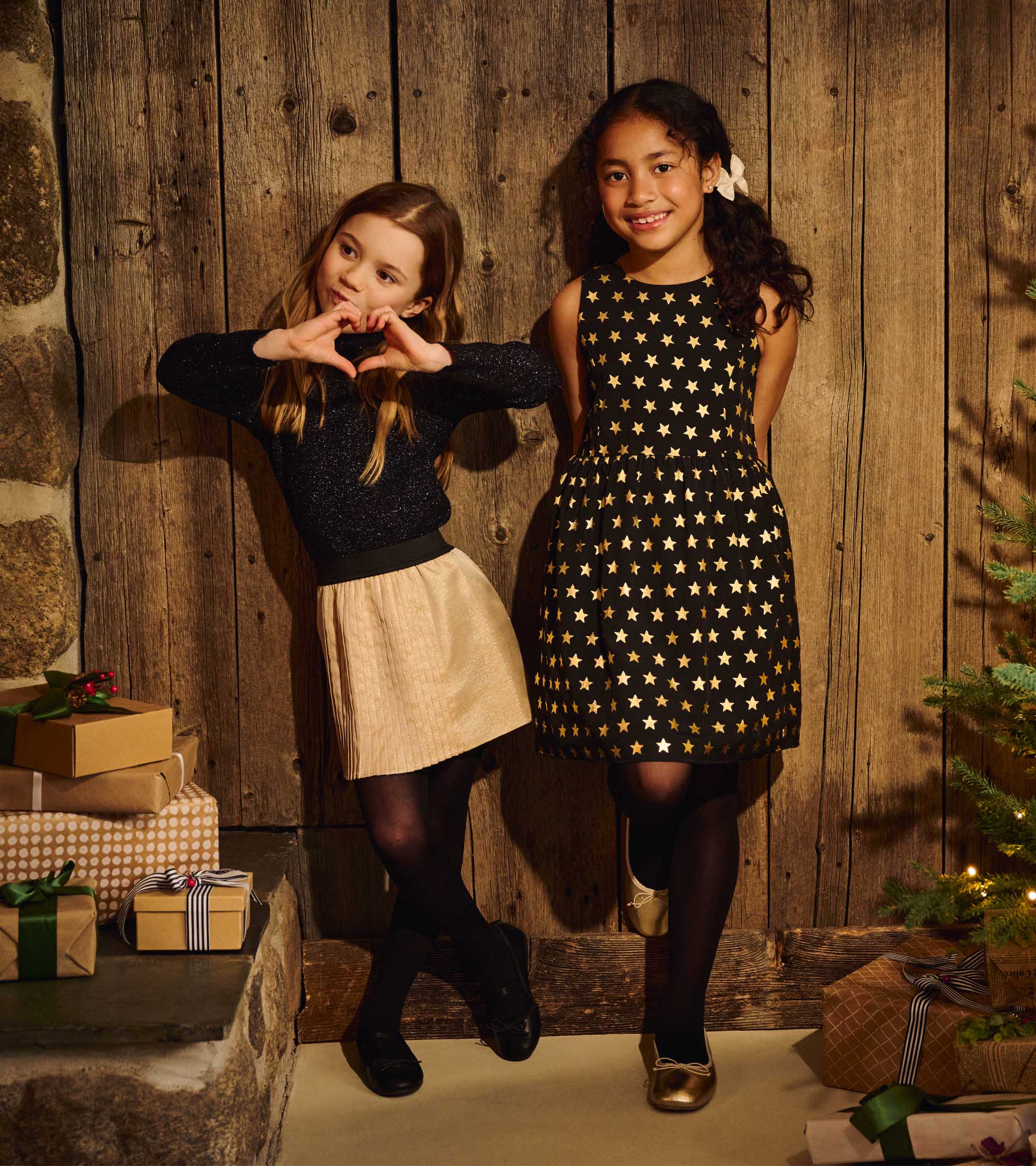 Girls Gold Stars Princess Dress - Image 3