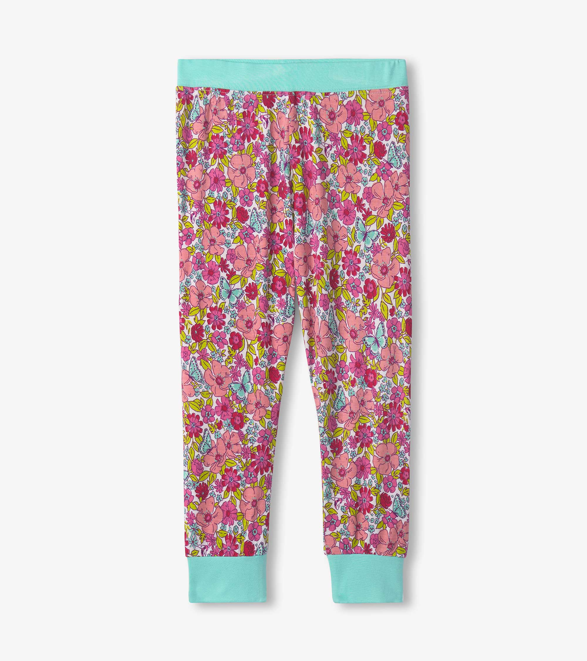 Girls Groovy Flowers Bamboo Pajama Set - Image 4