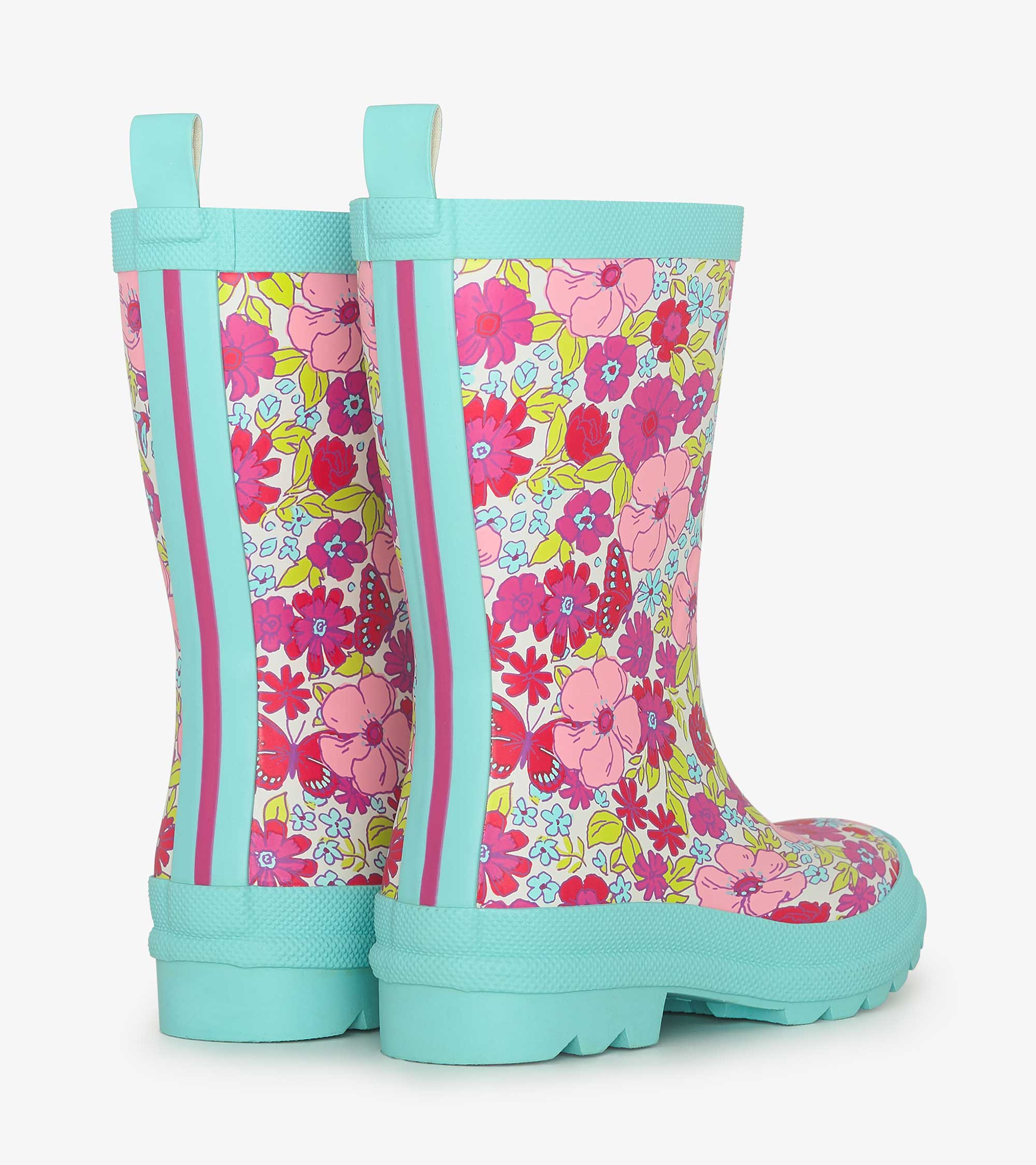 Girls Groovy Flowers Matte Rain Boots - Image 2