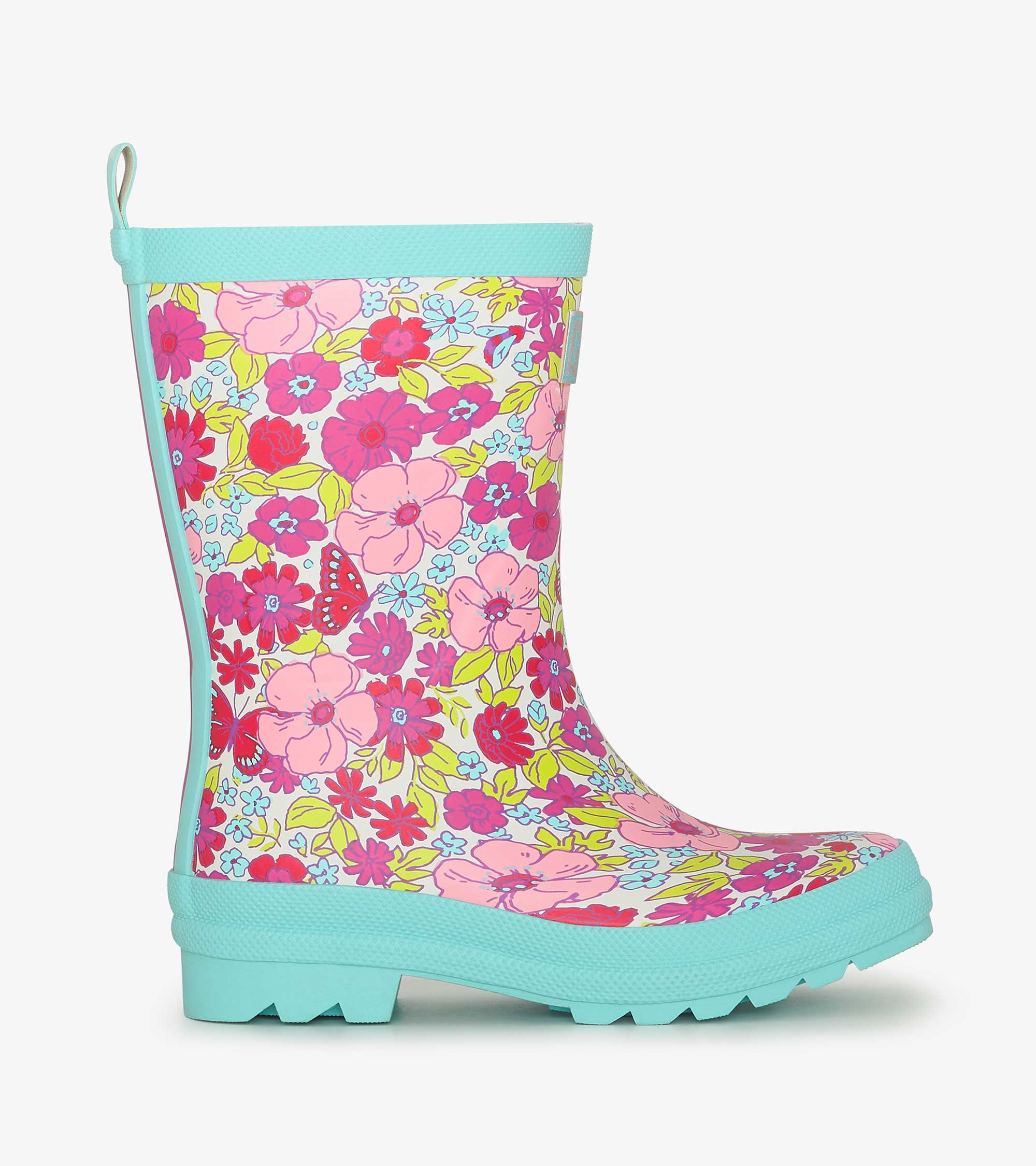 Girls Groovy Flowers Matte Rain Boots - Image 3
