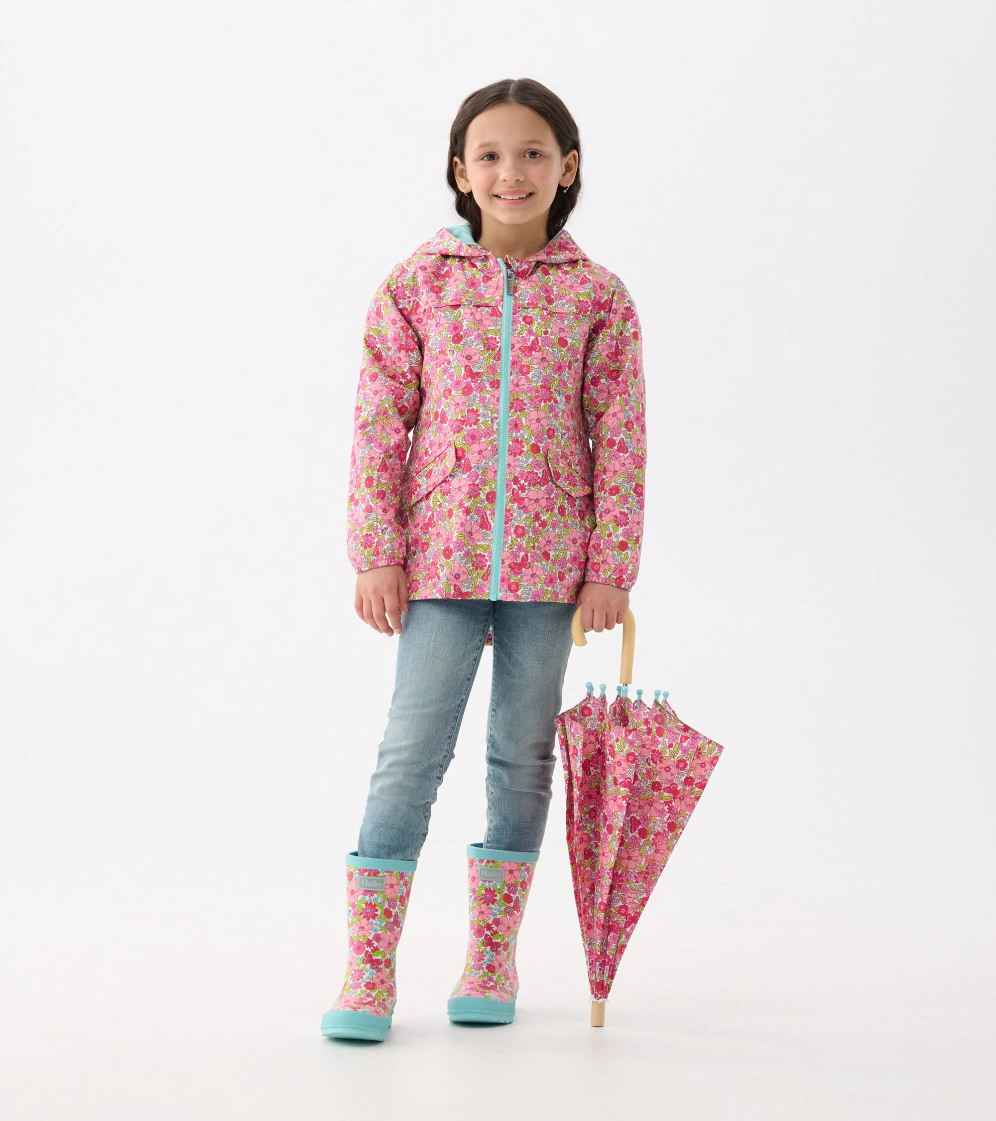 Girls Groovy Flowers Matte Rain Boots - Image 5