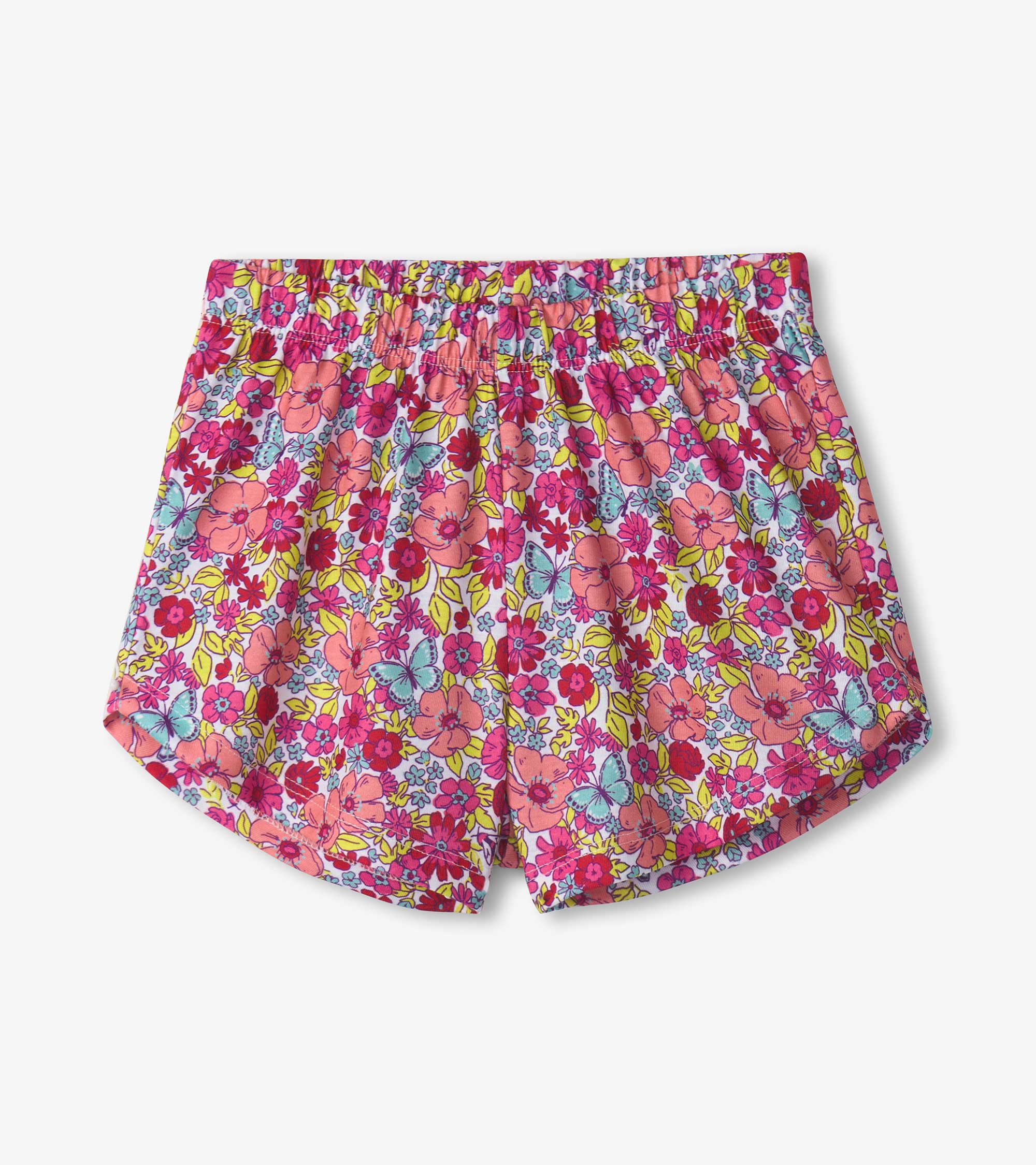 Girls Groovy Flowers Tee and Shorts Pajama Set - Image 4
