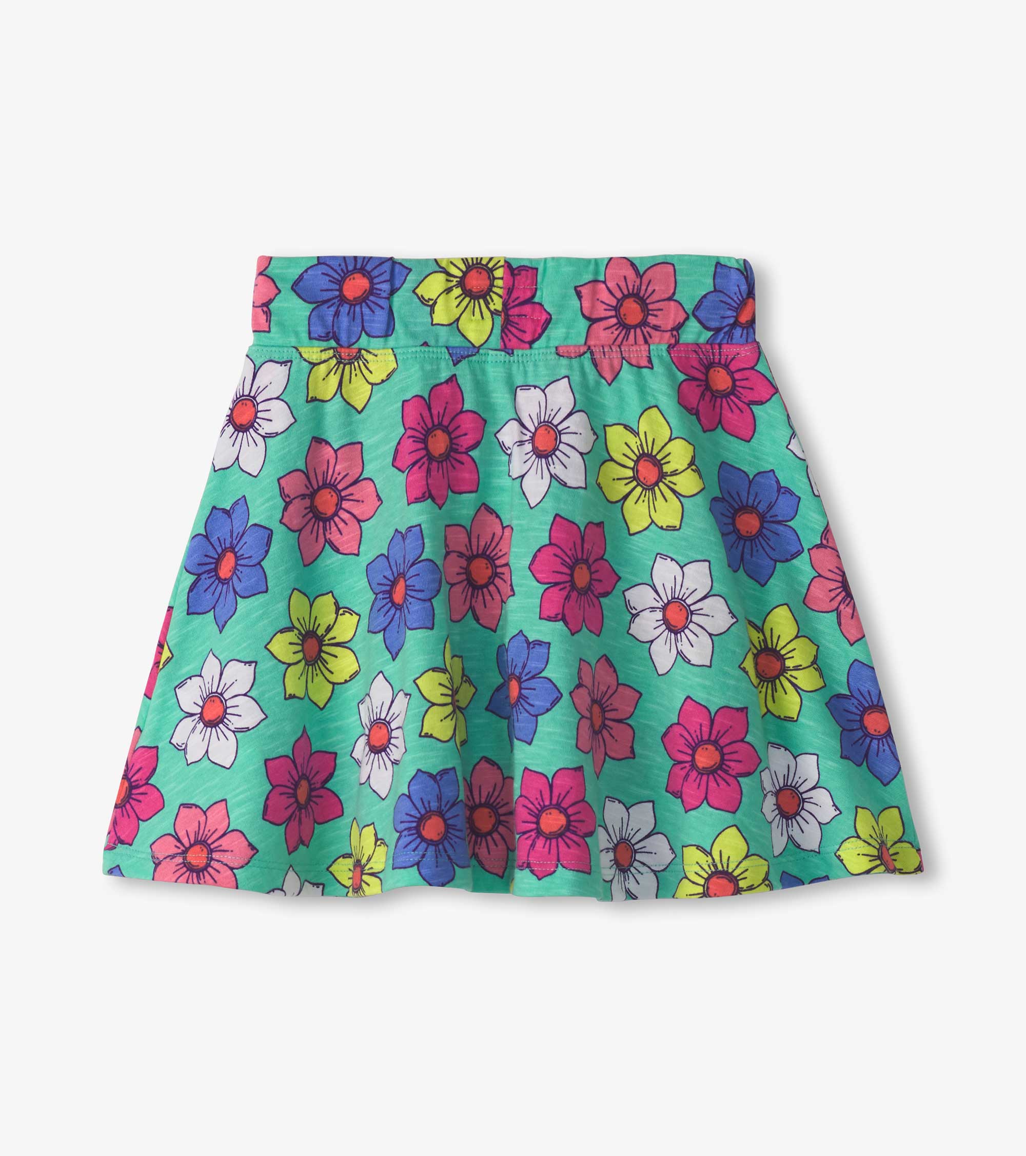 Girls Happy Flowers Floaty Skort - Image 3